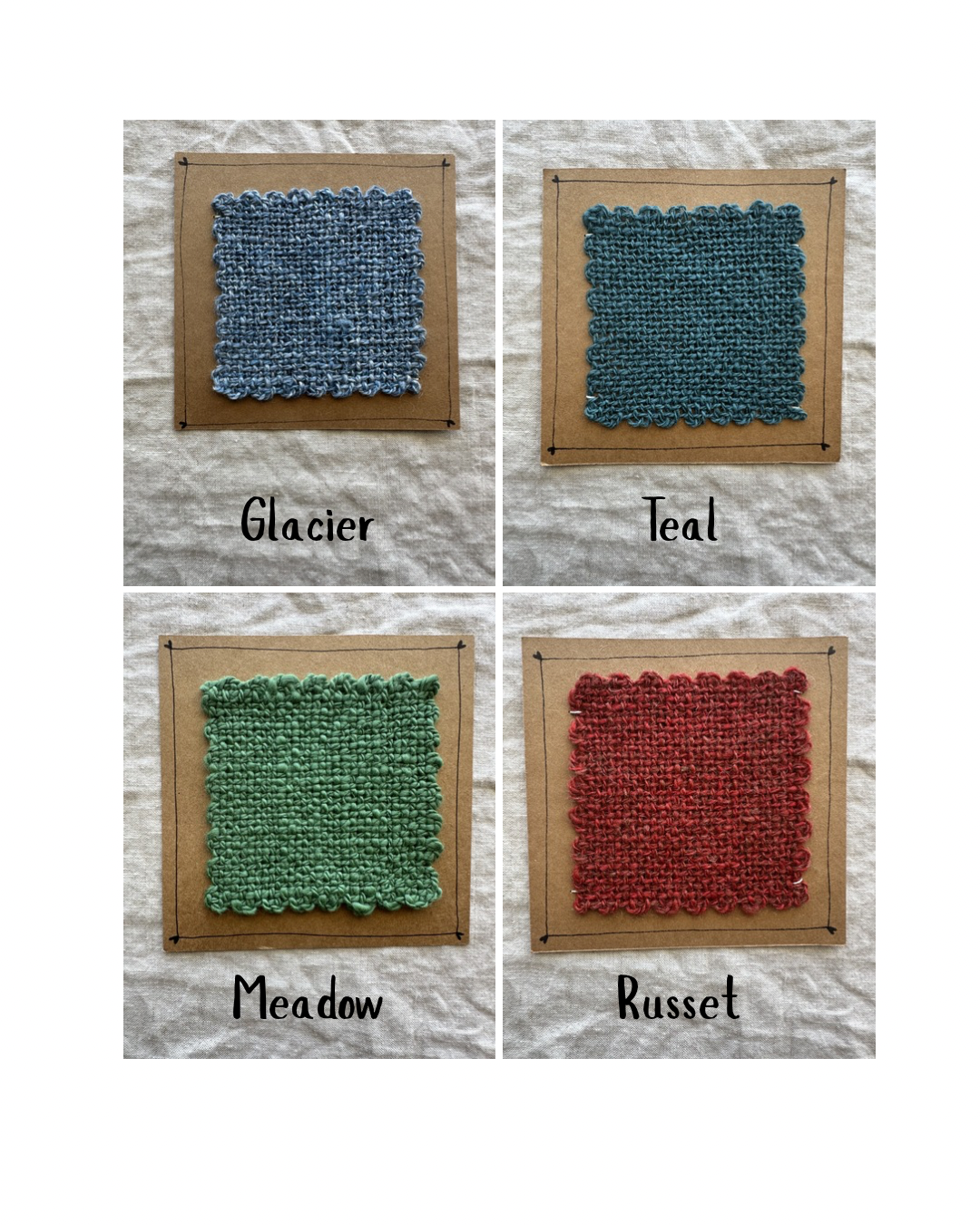 Small Handspun Natural Fibre Mats or Coasters