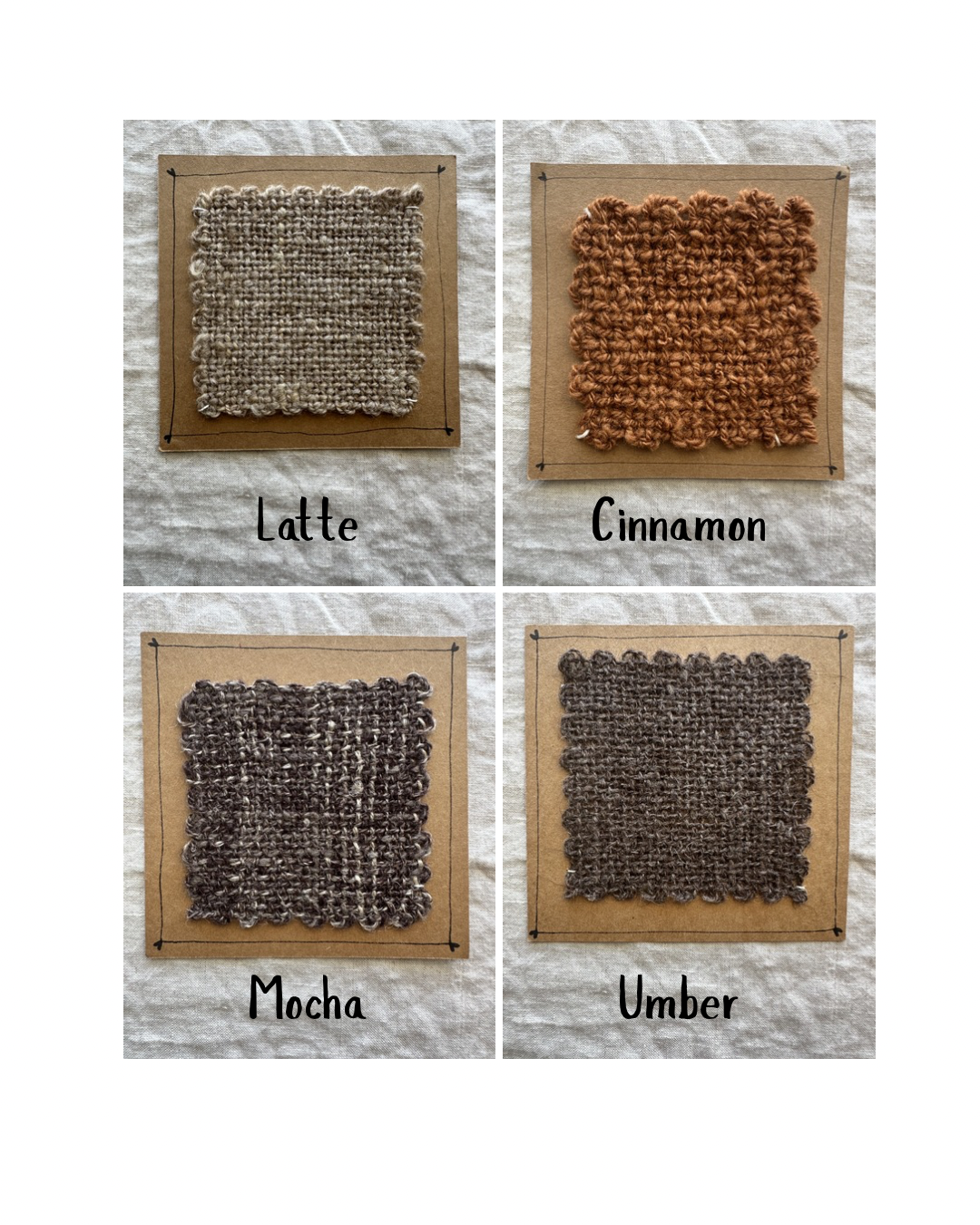 Small Handspun Natural Fibre Mats or Coasters
