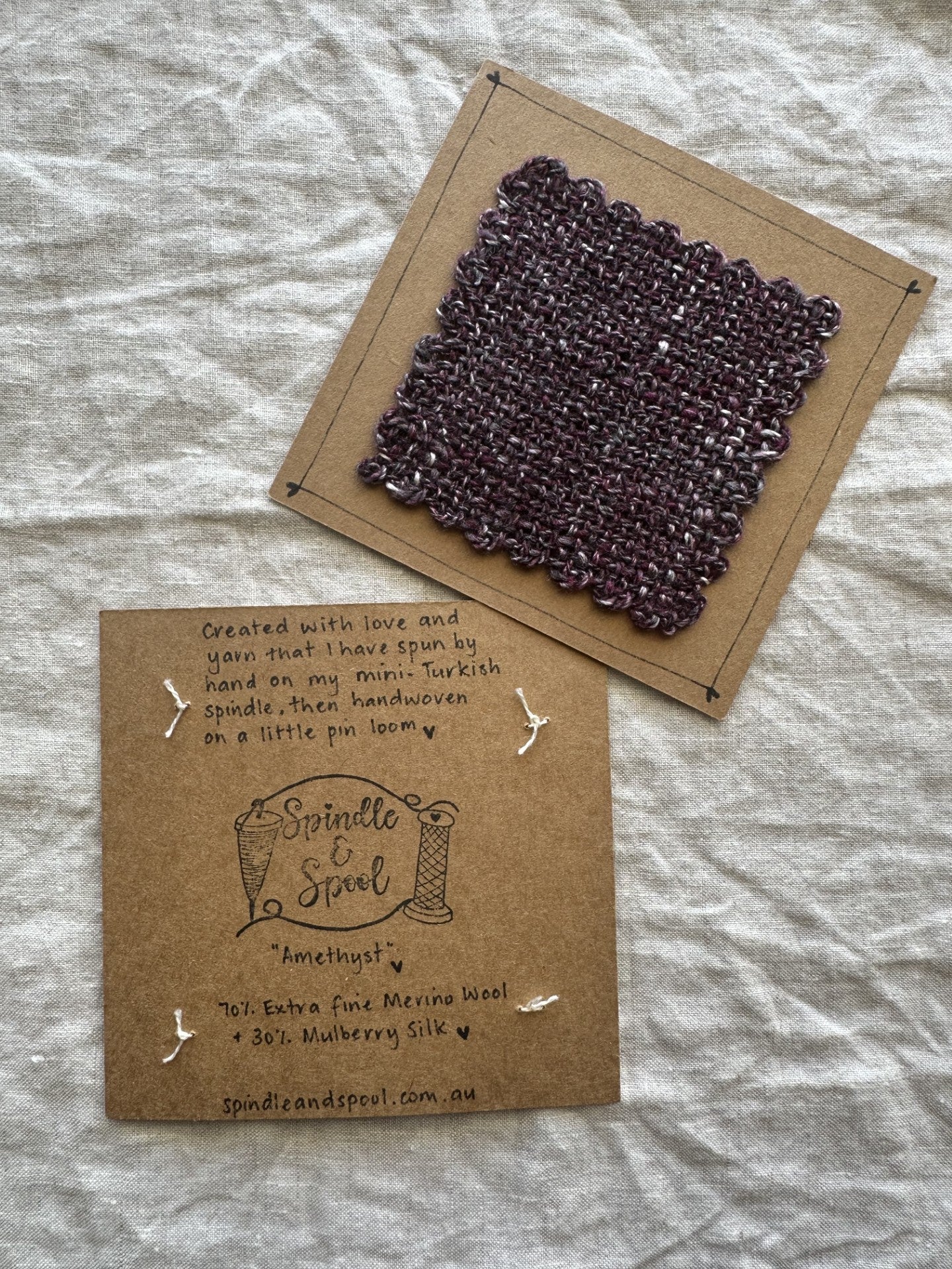 Small Handspun Natural Fibre Mats or Coasters