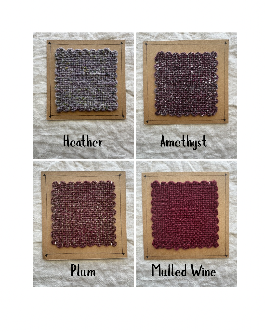 Small Handspun Natural Fibre Mats or Coasters