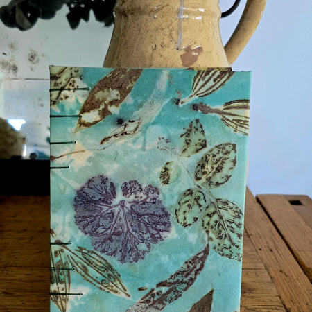 Turquoise Garden -Eco Printed Journal