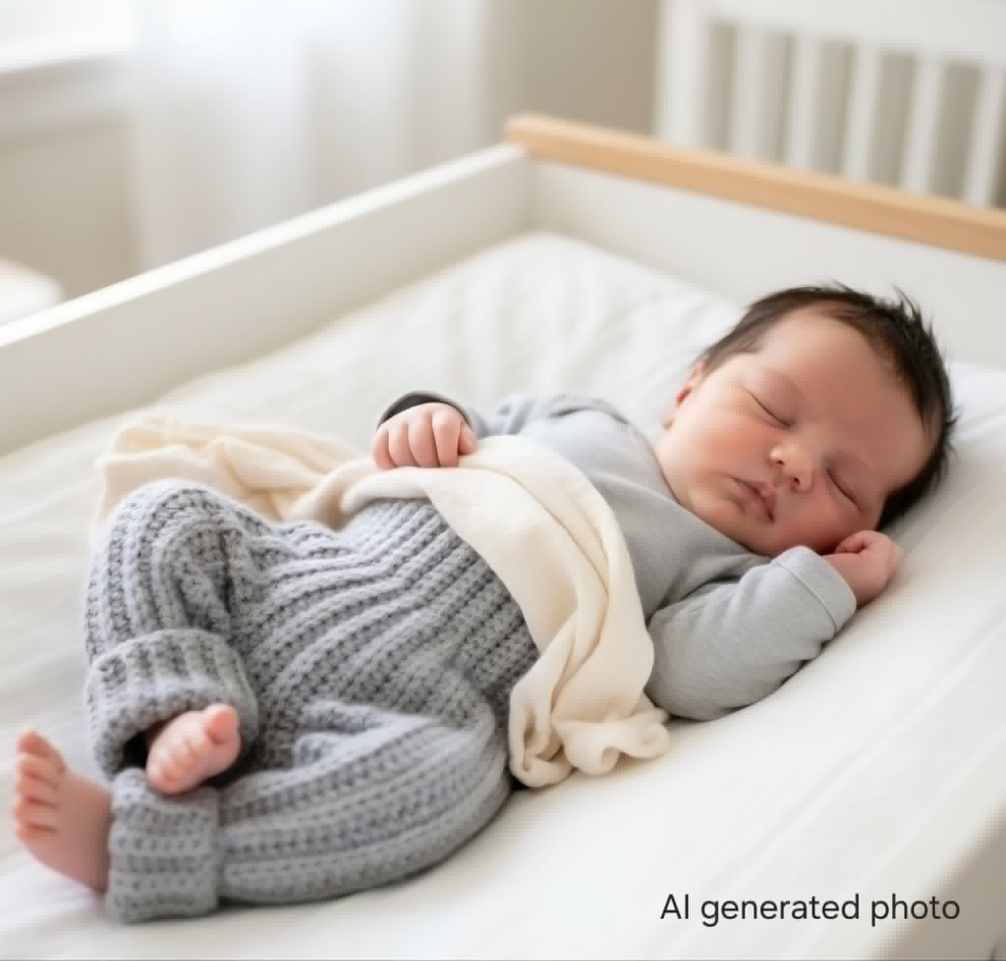 Baby Cuff Pants | Pale Grey | Newborn | Handmade | Crocheted | 0-3 months