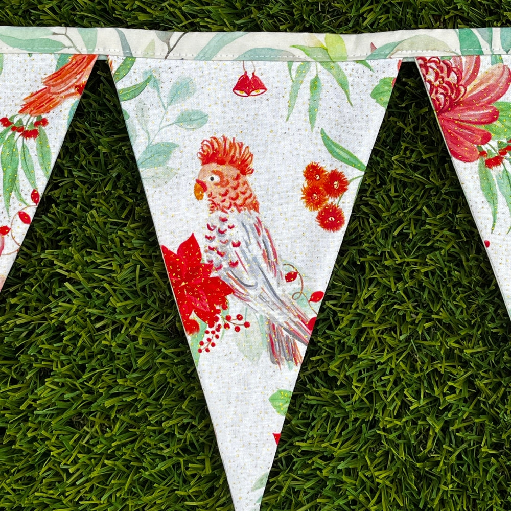 Handmade Australiana Bunting | Christmas | 12 flags | double sided