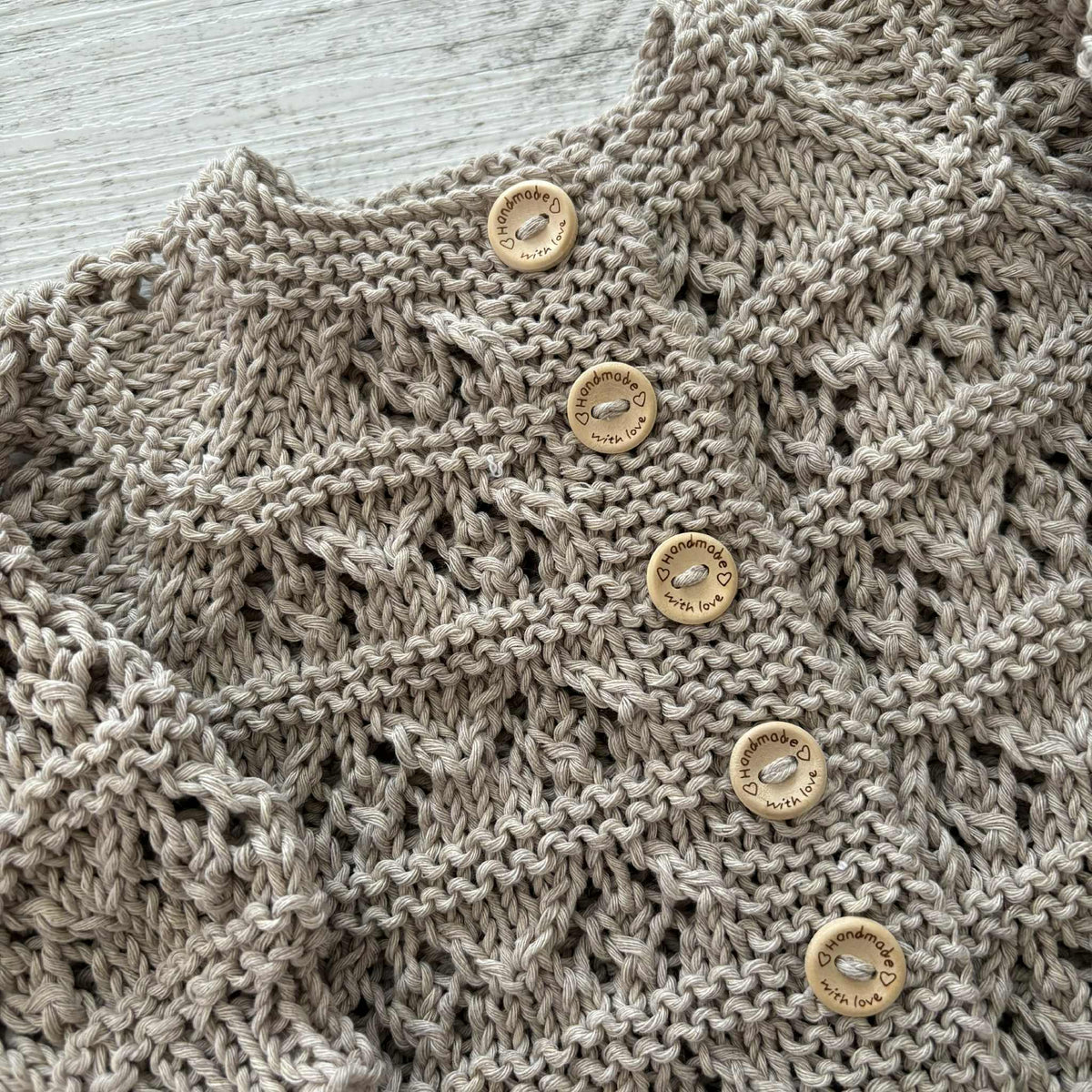 Baby Cardigan, Shorts, Scalloped Bib & Burp Cloth