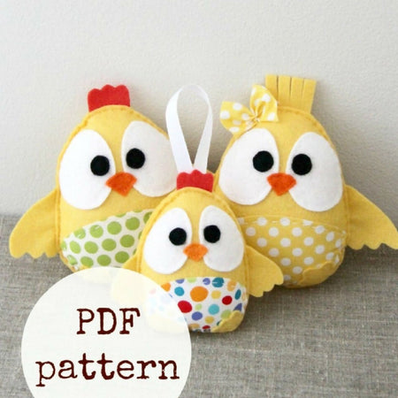 Easter chick pattern, PDF