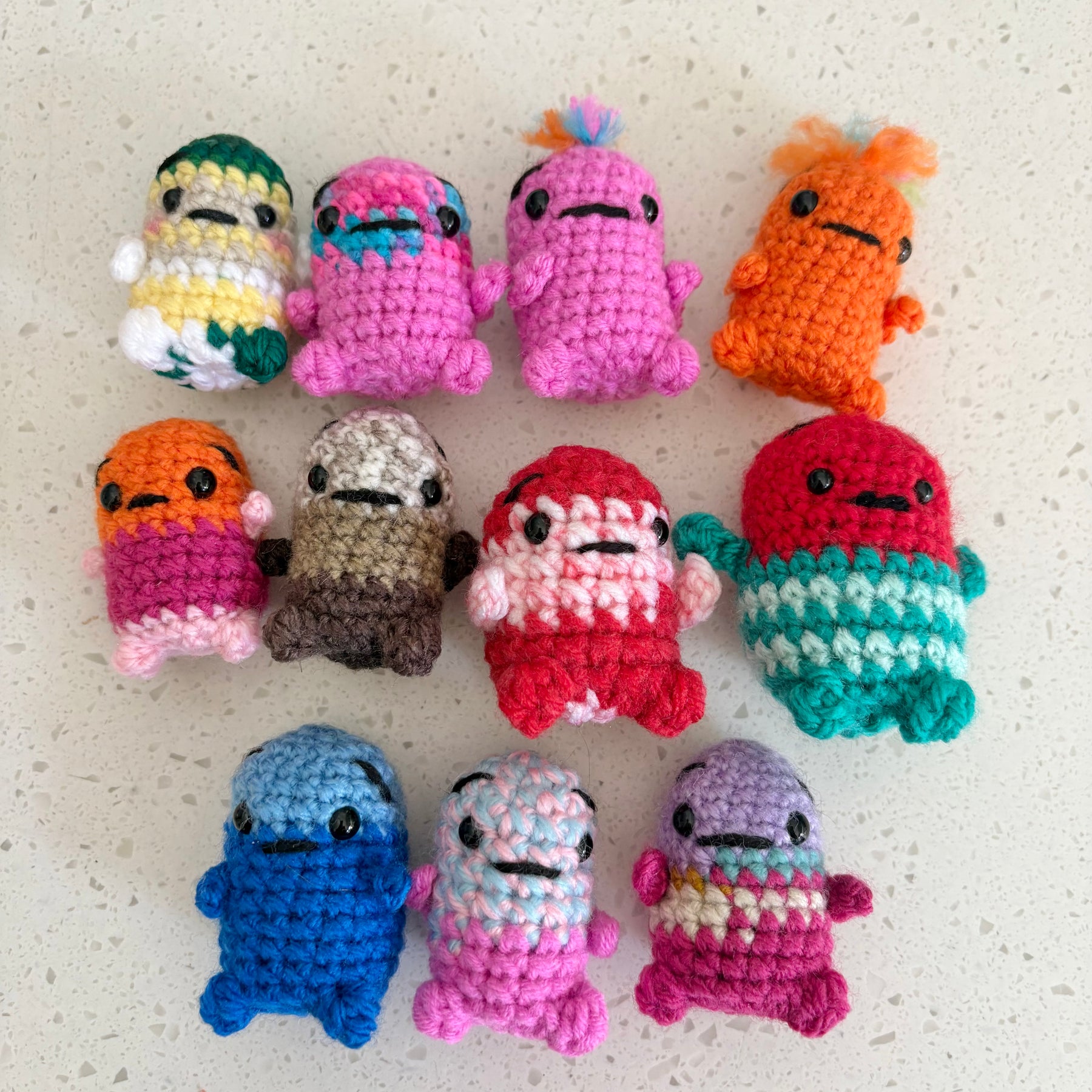 BEANS : Crochet Worry Anxiety pocket plushie