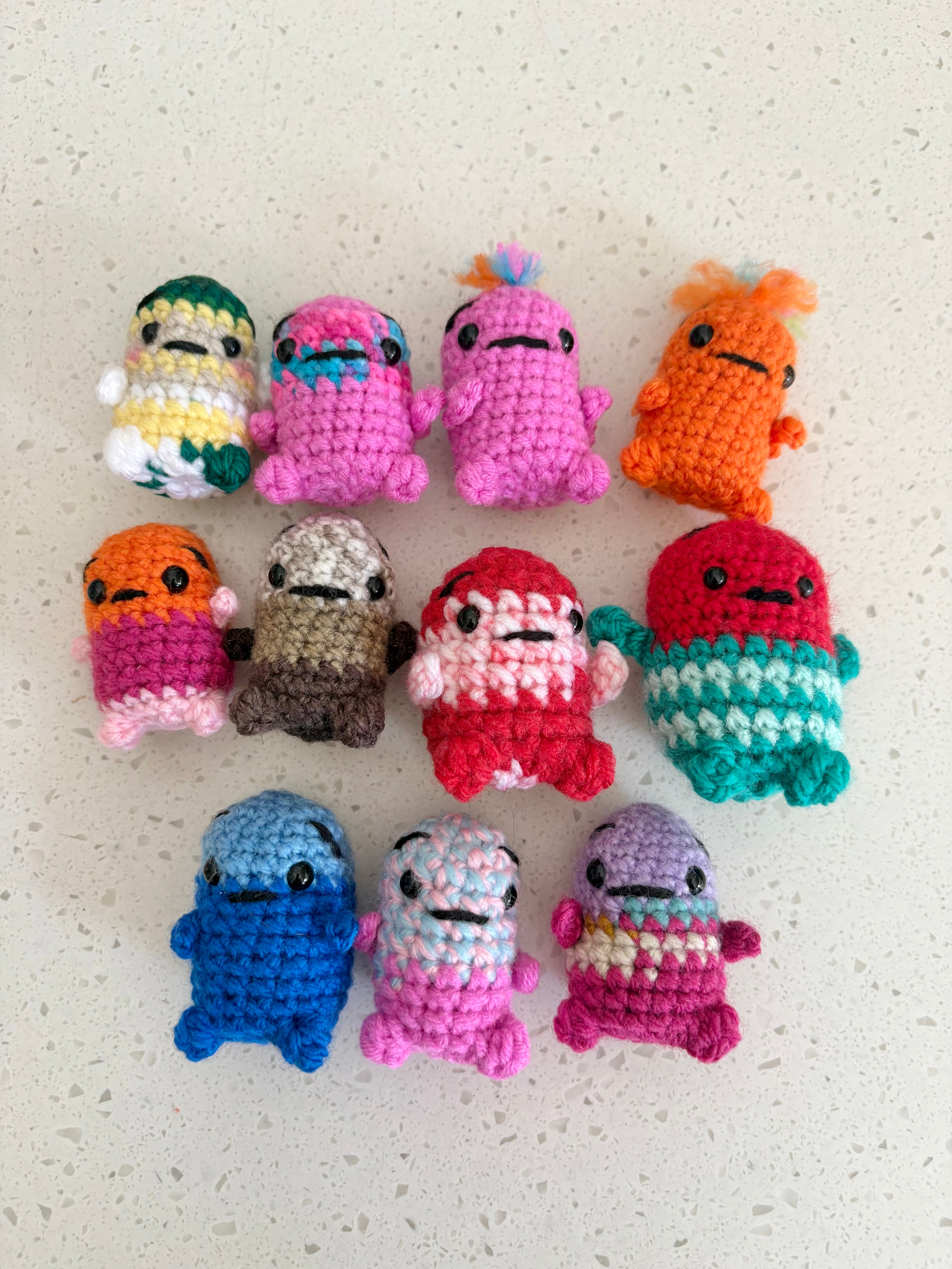 BEANS : Crochet Worry Anxiety pocket plushie