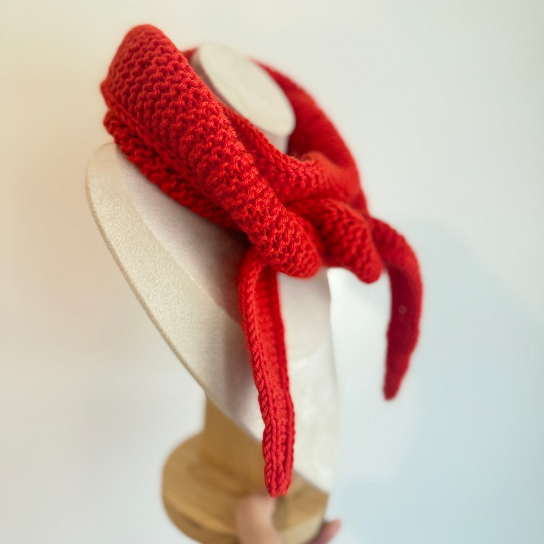 Knit sophie scarf in orange