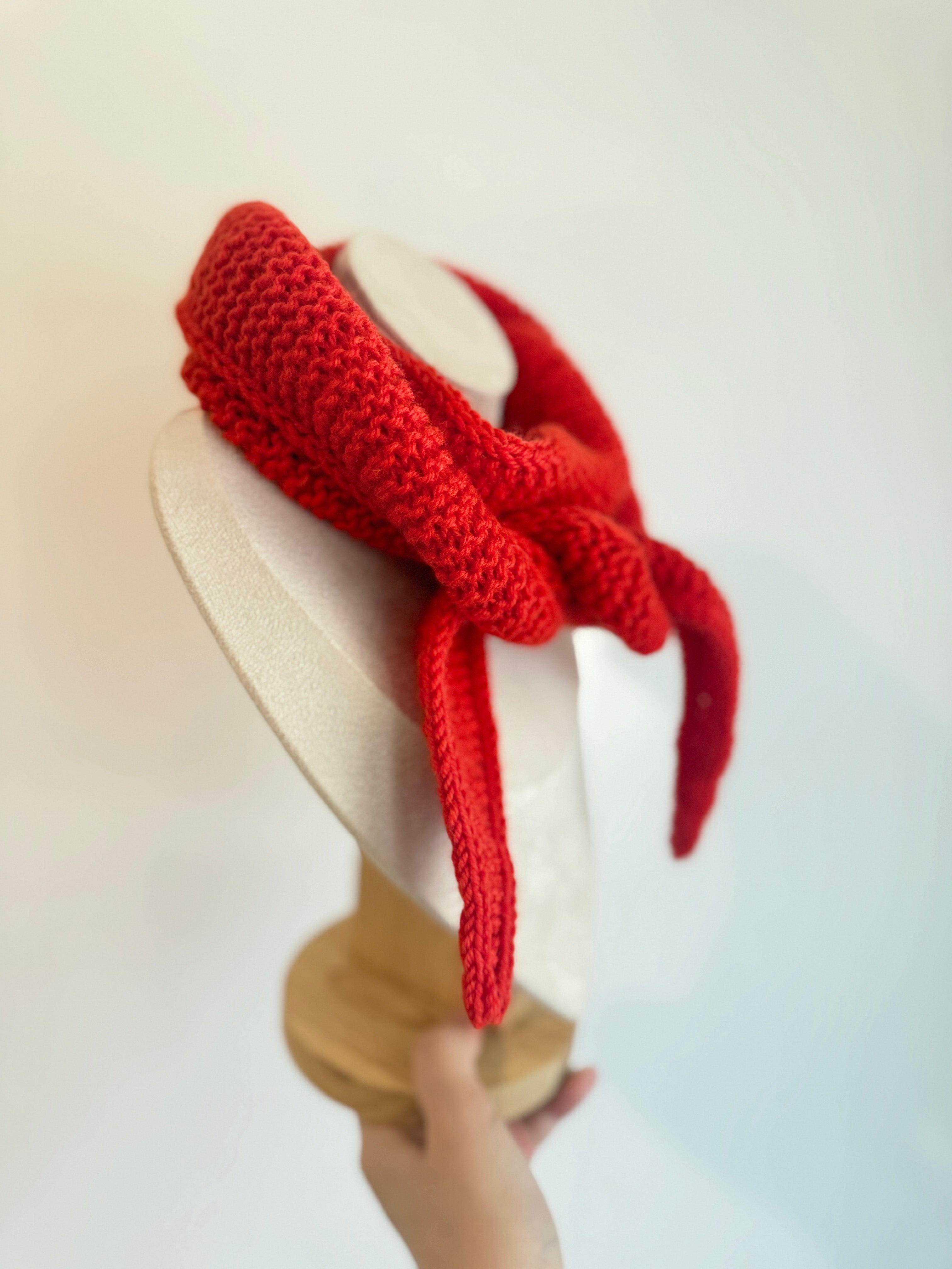 Knit sophie scarf in orange