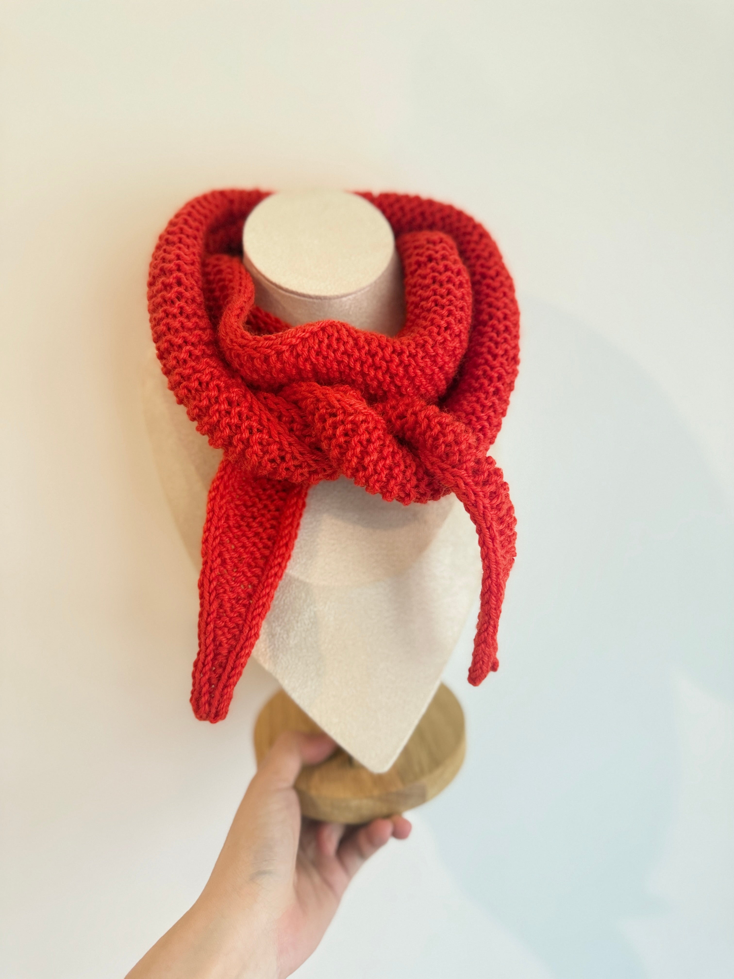 Knit sophie scarf in orange