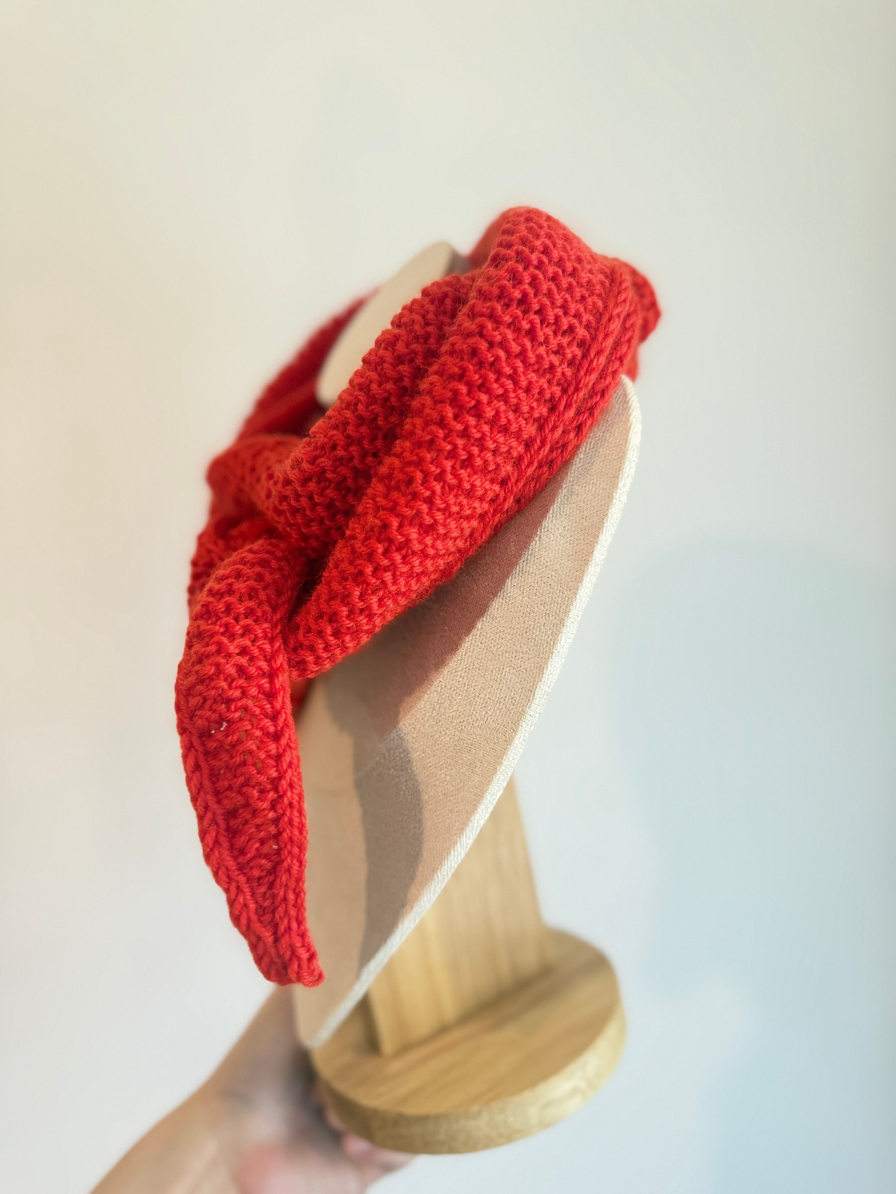Knit sophie scarf in orange