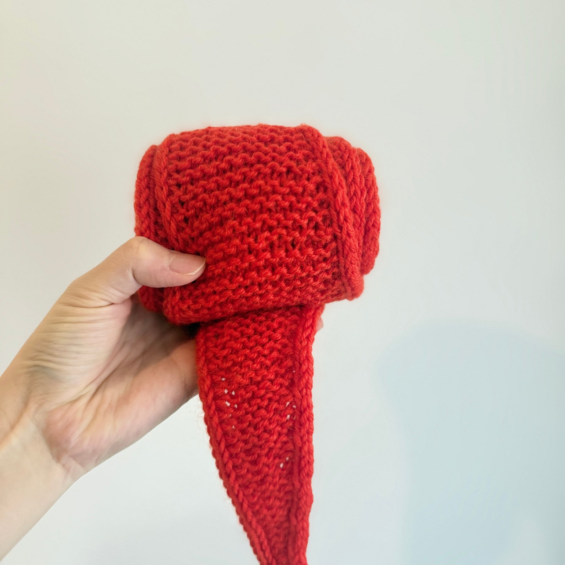 Knit sophie scarf in orange