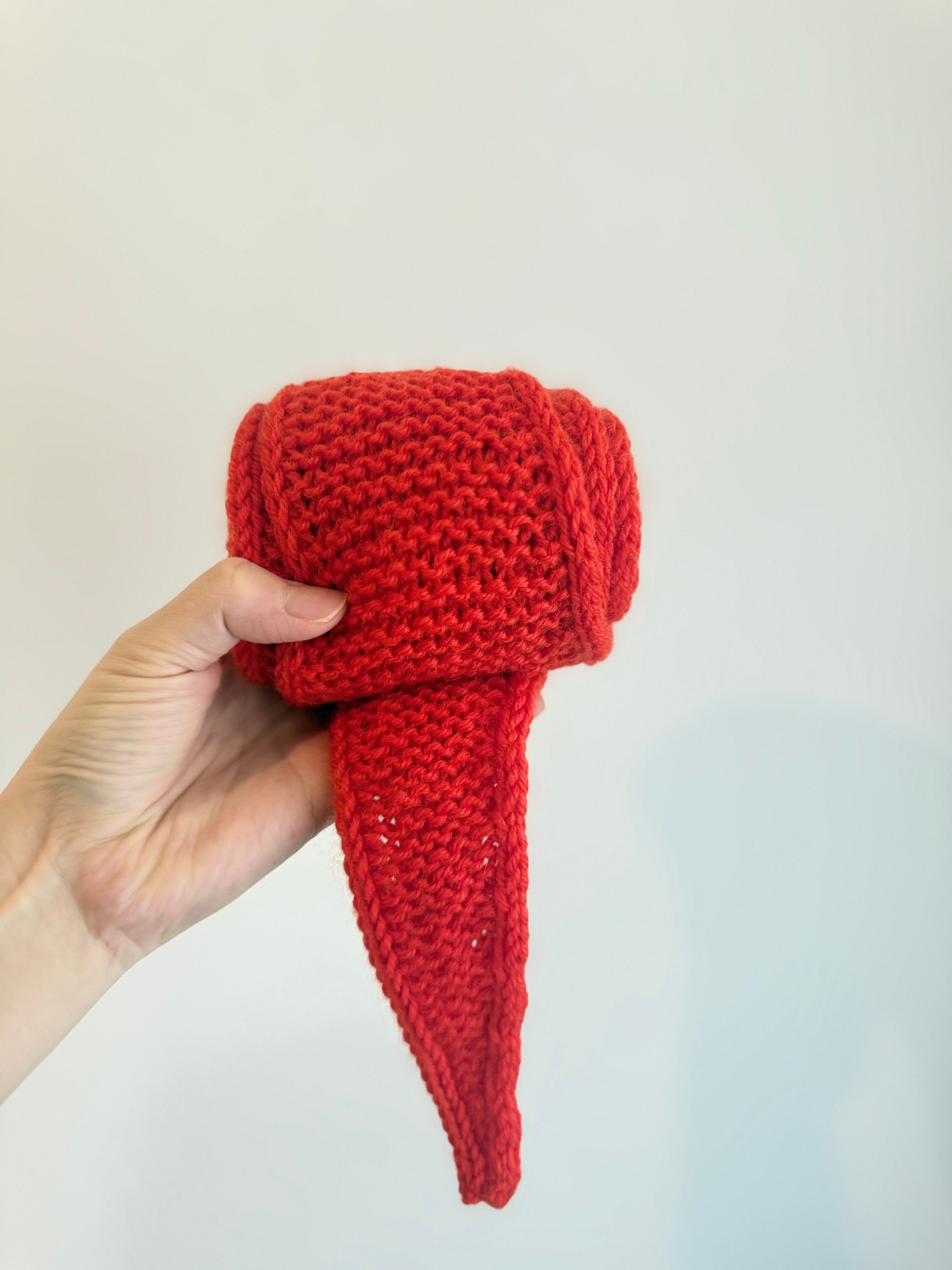 Knit sophie scarf in orange