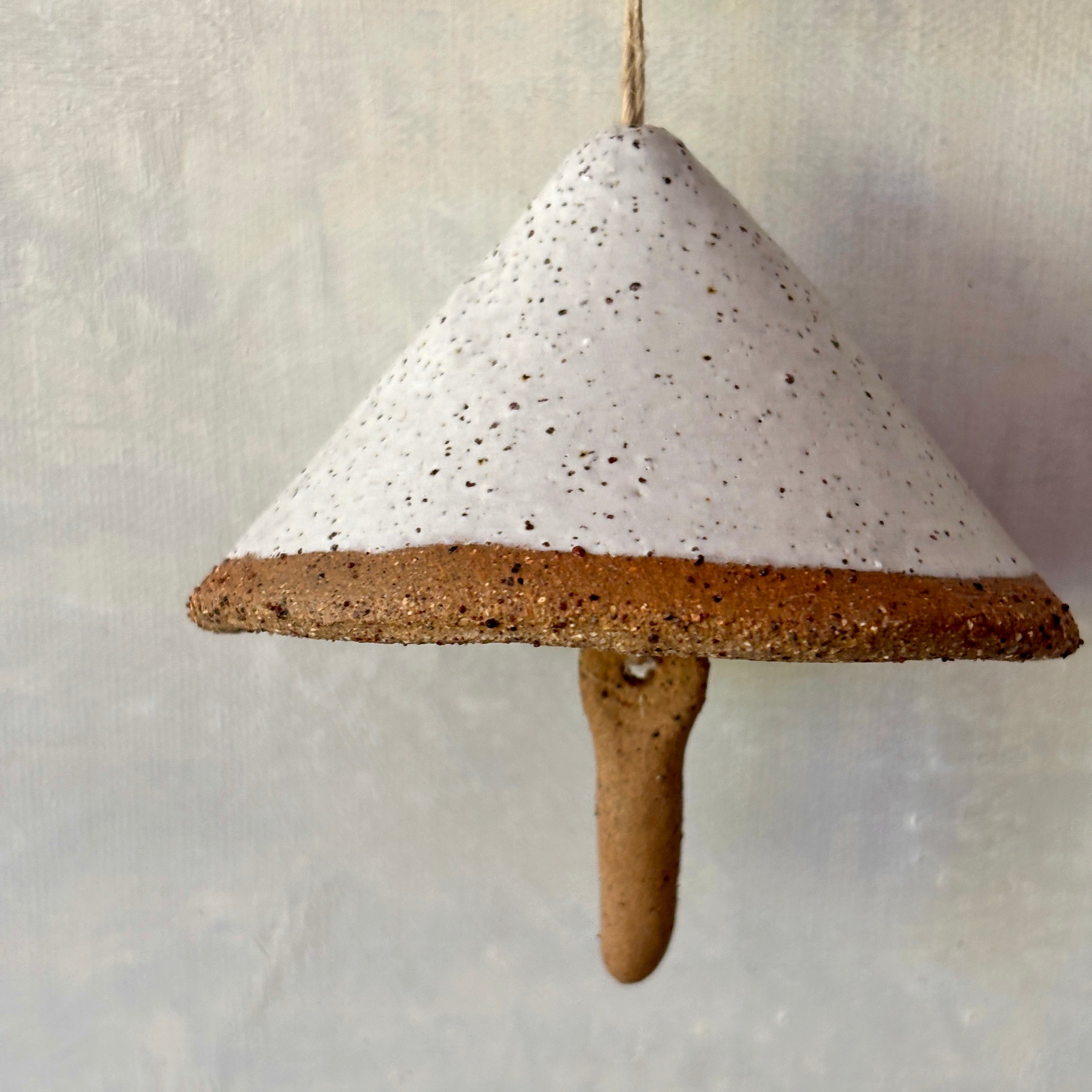 Rustic Ceramic Bell - White Glaze
