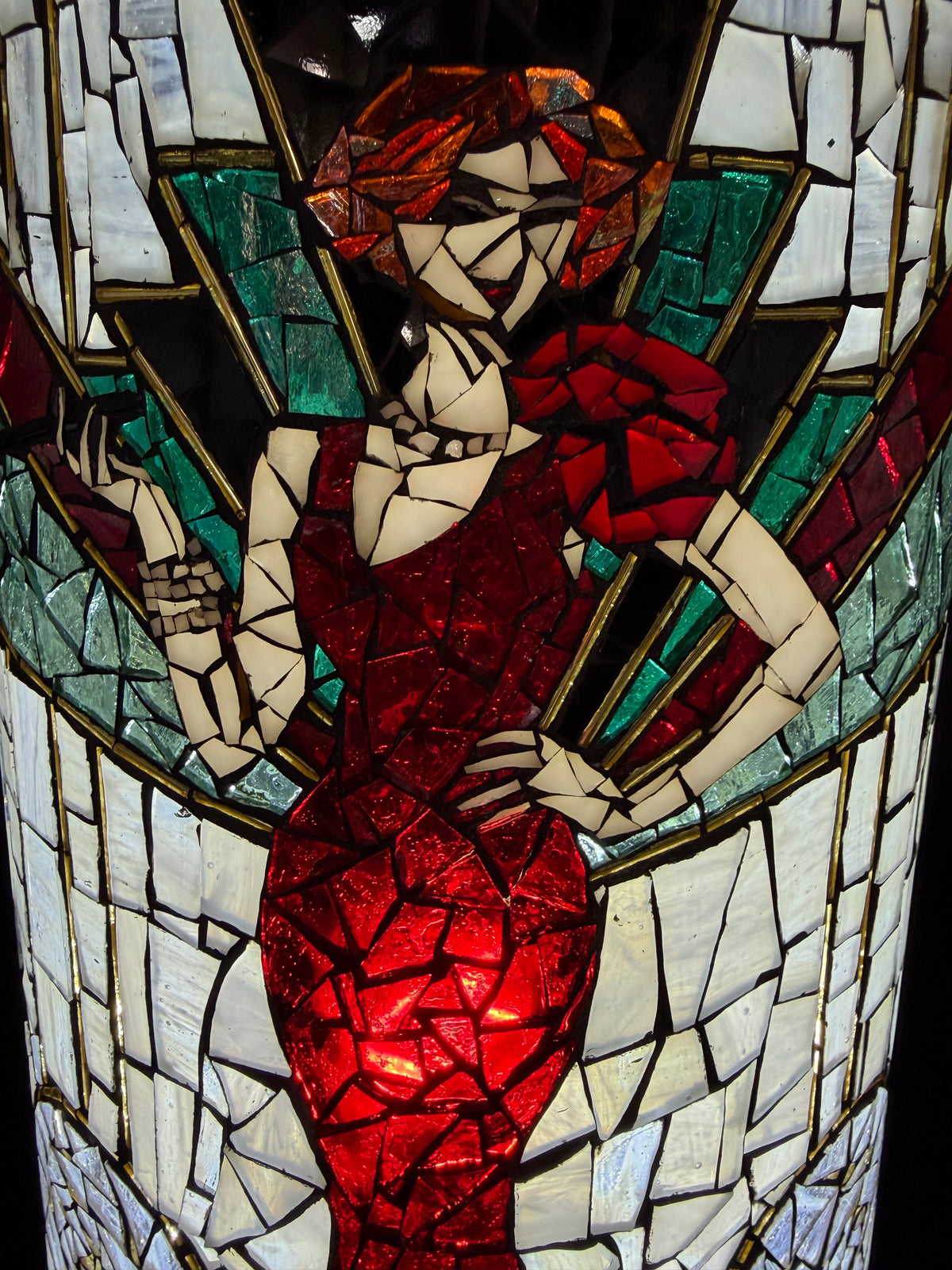 Myrtle – Handmade Art Deco Mosaic Votive