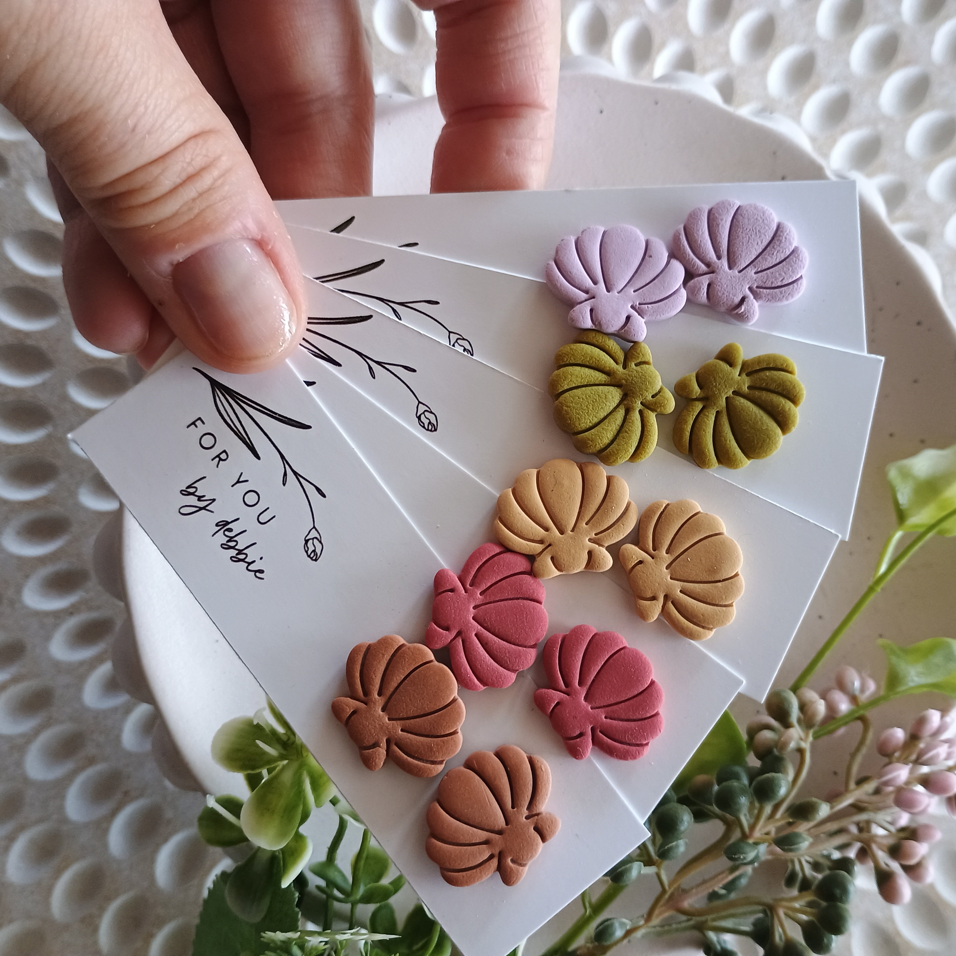 Sea shell stud earrings