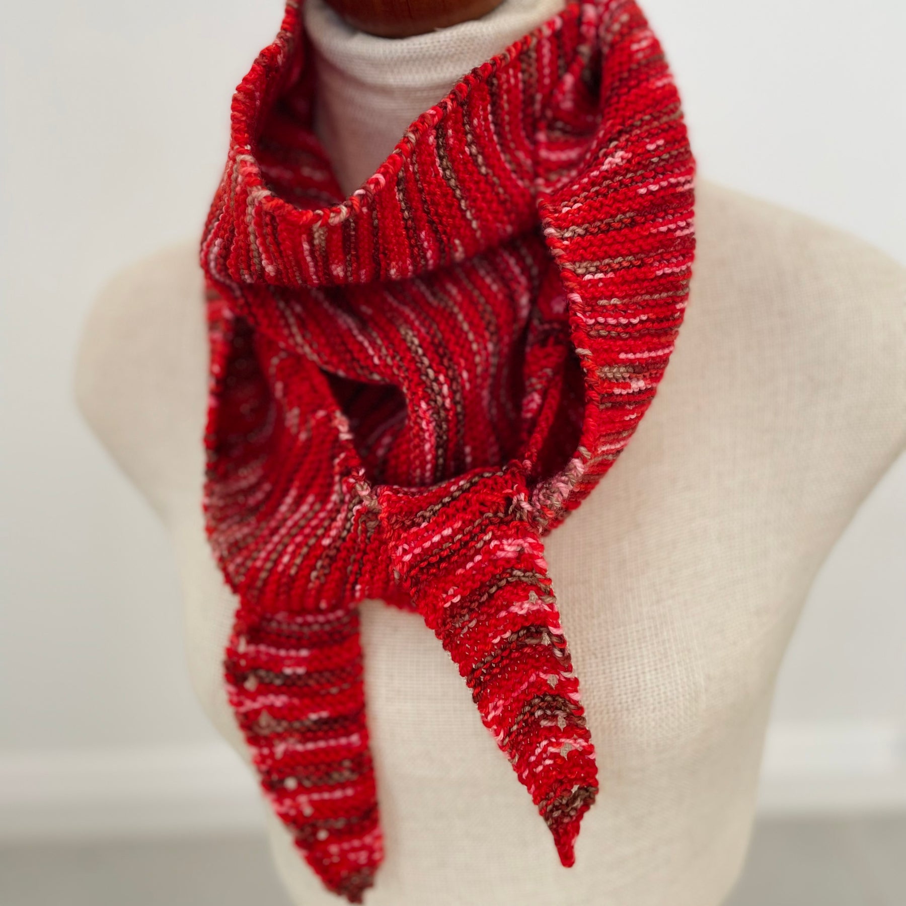 Long Red Merino Scarf