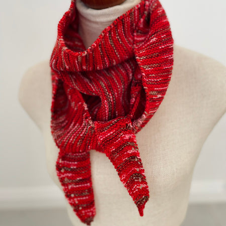 Long Red Merino Scarf