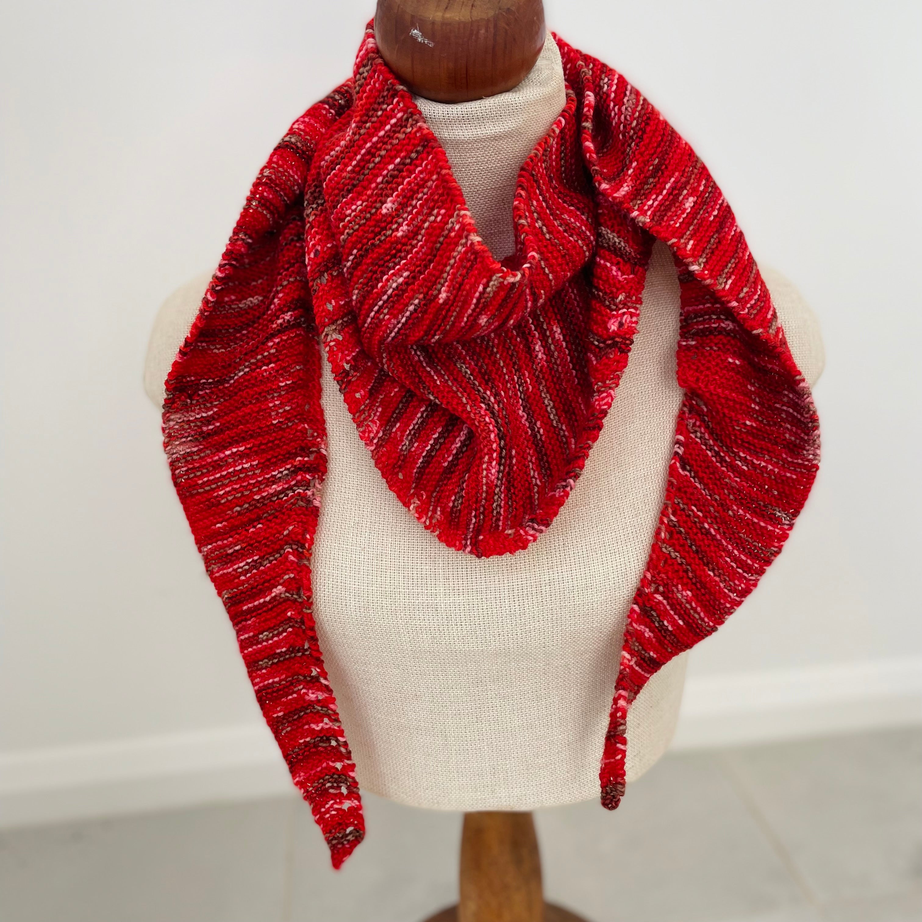 Long Red Merino Scarf