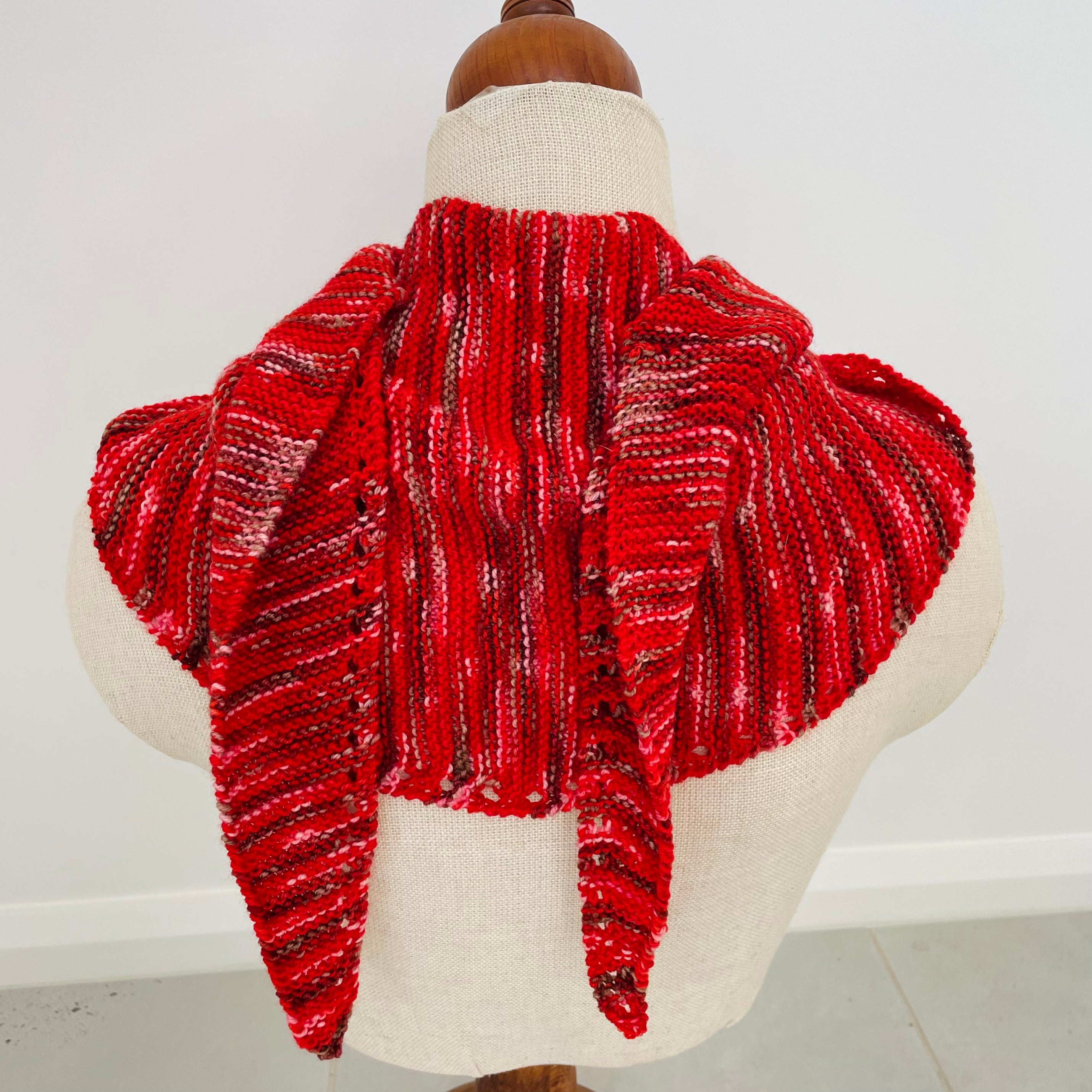 Long Red Merino Scarf