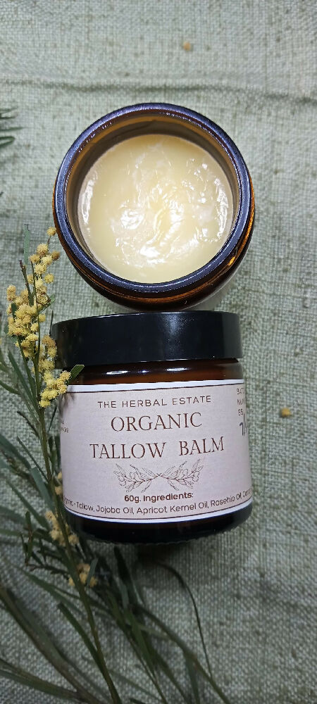 Organic Tallow Balm 60g. natural, Grass Fed, Nourishing.