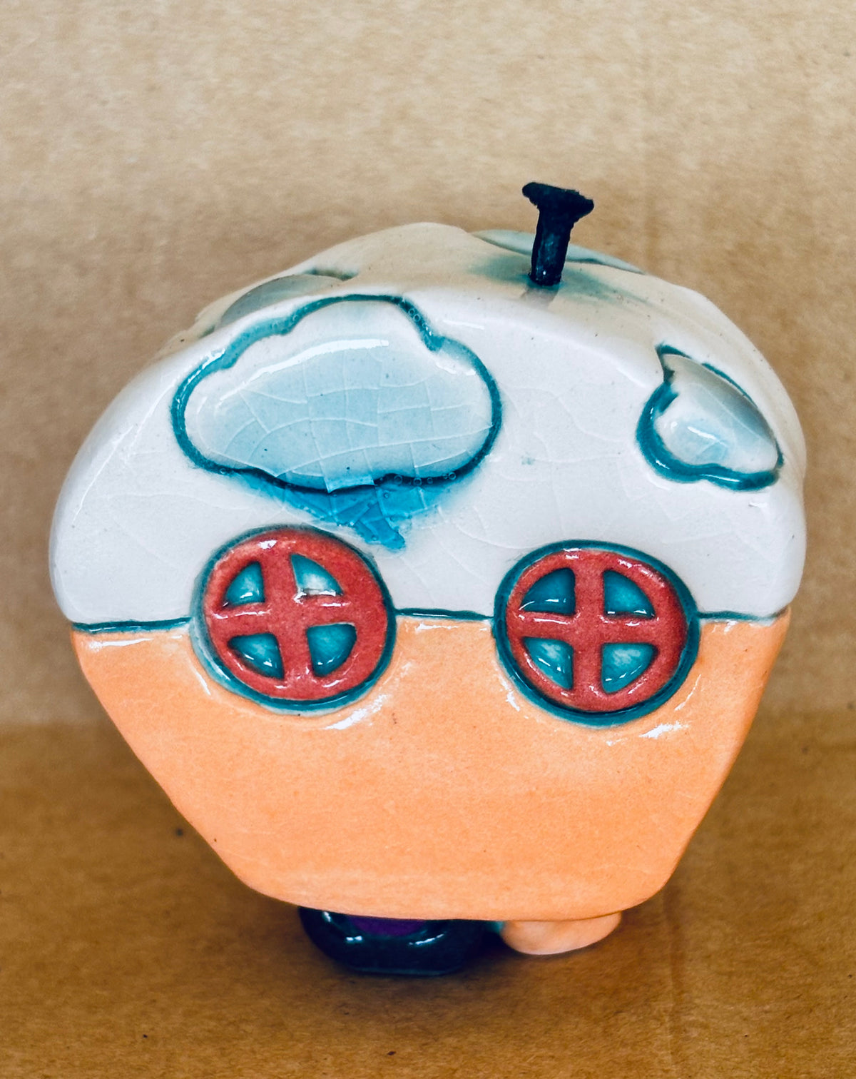 Small Retro Collectable Ceramic Caravan 7