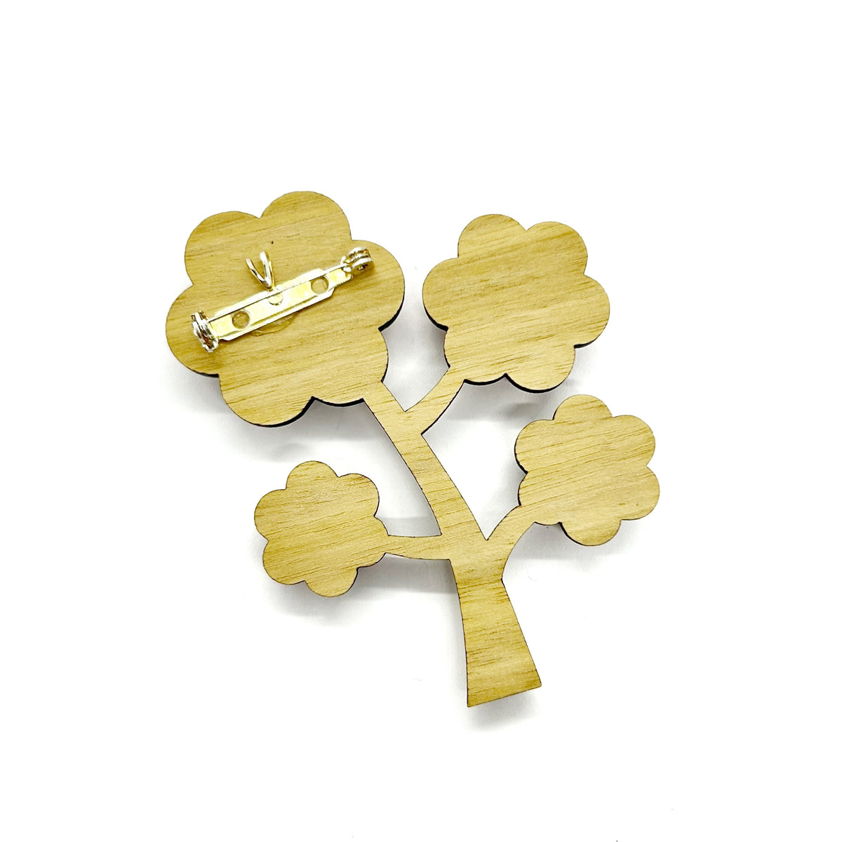 Kimono Tree Brooch - Pastel Florals