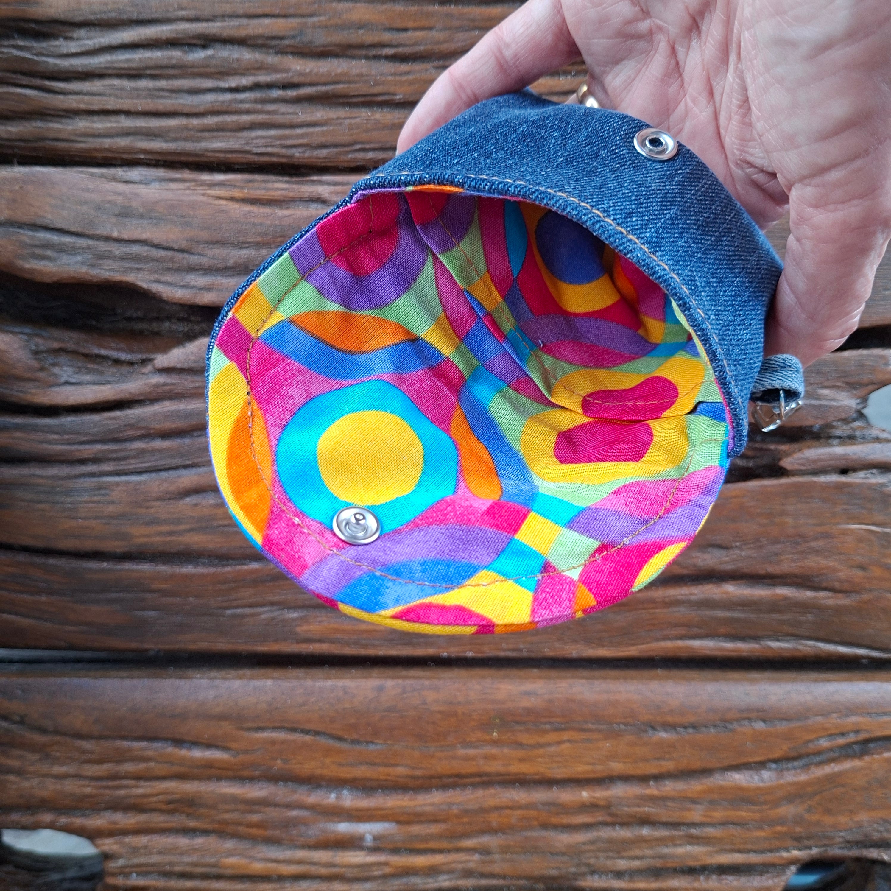 Recycled Denim Flat Coin Pouch