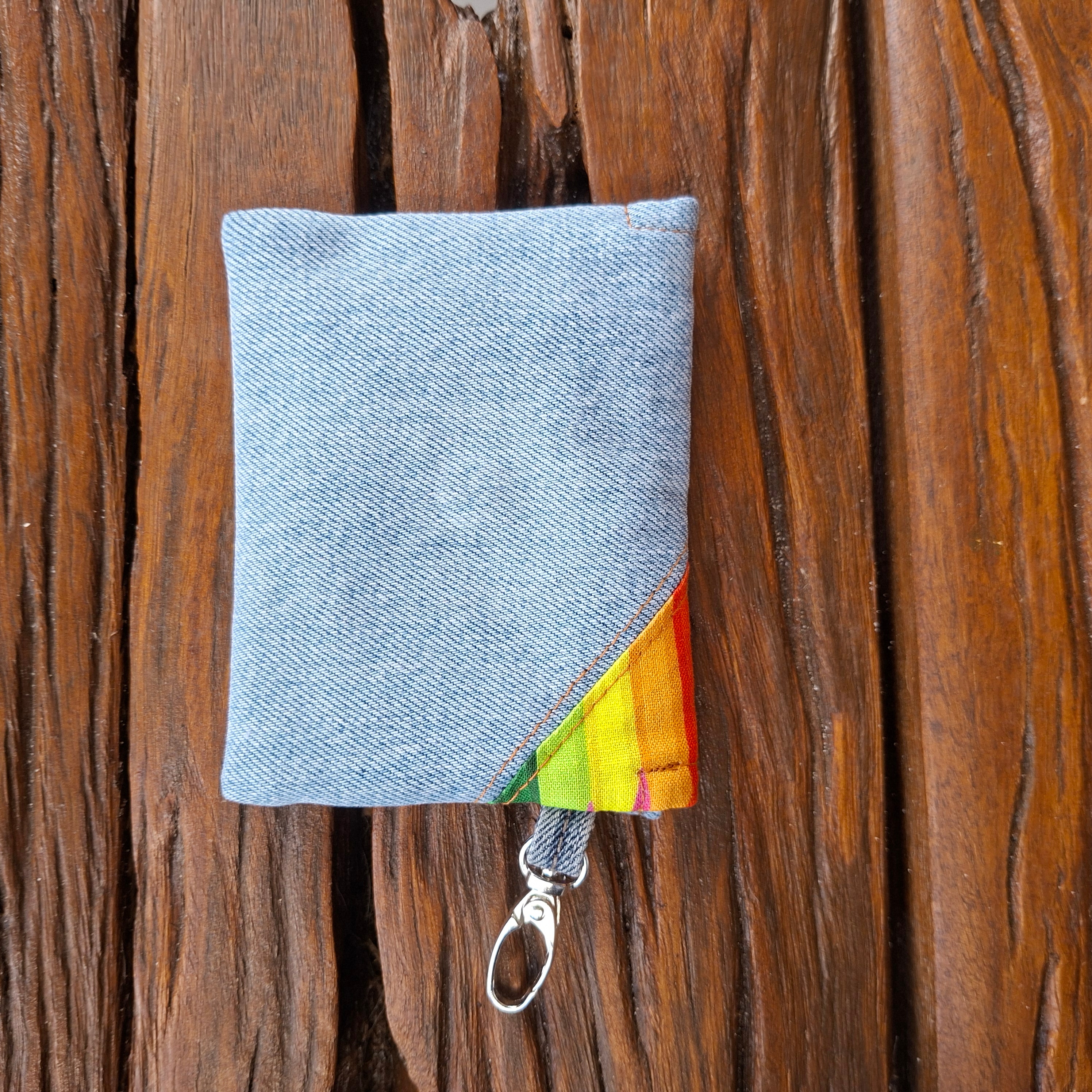 Recycled Denim Flat Coin Pouch