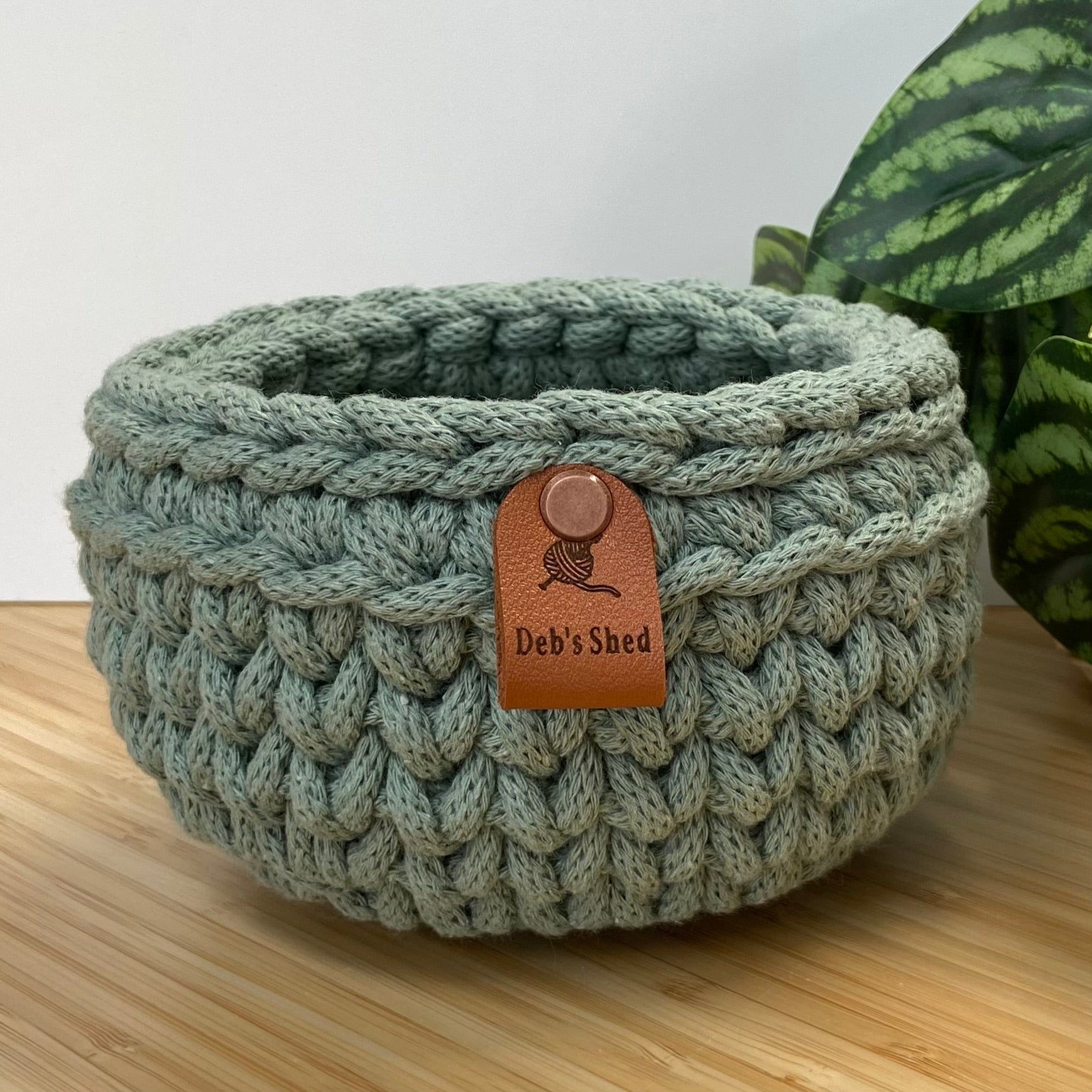 Crochet Basket - Round Bowl - Cotton Cord