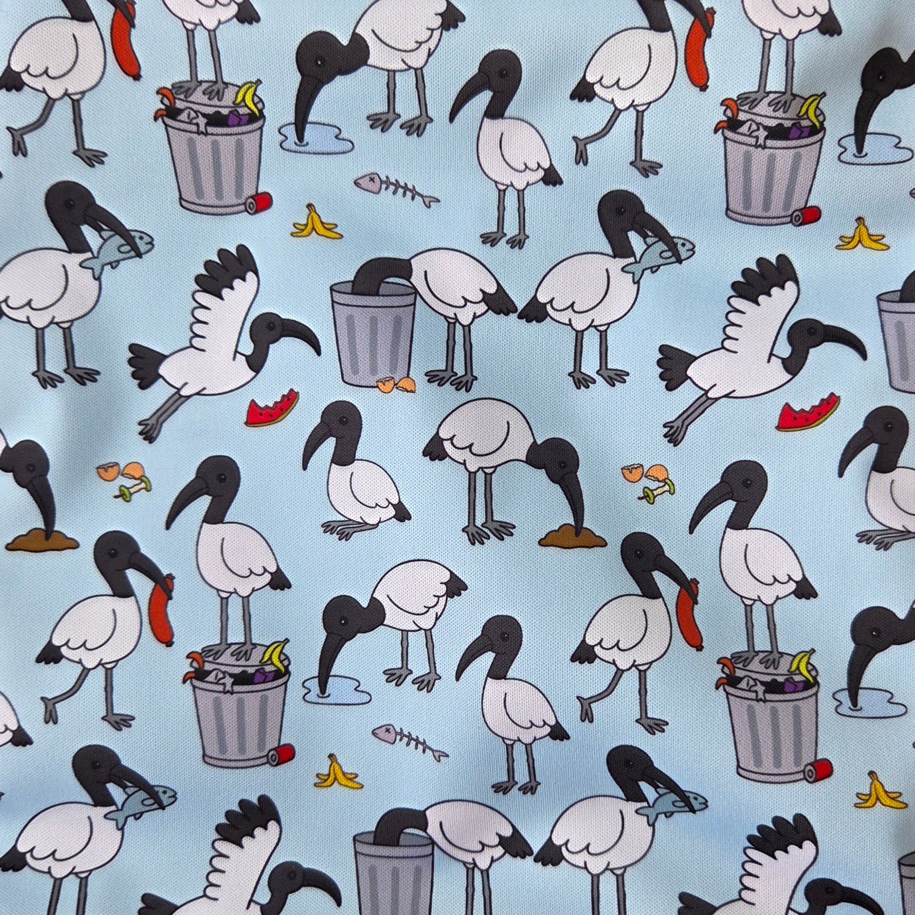MEDIUM wet bag in Cute Bin Chicken Fabric