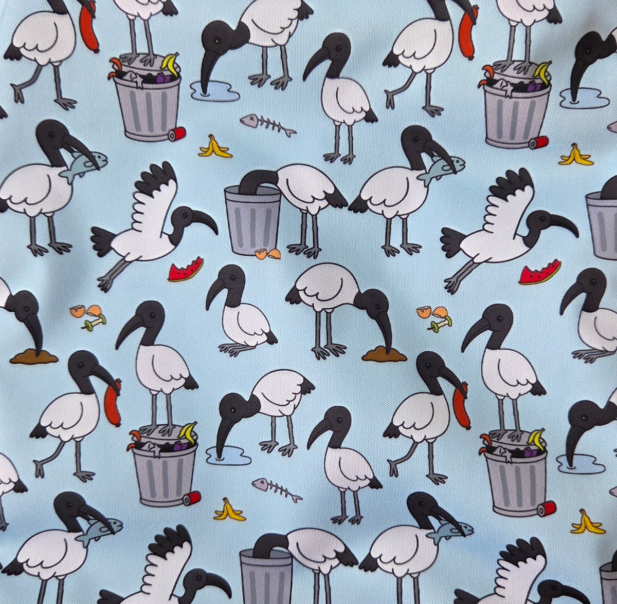 MEDIUM wet bag in Cute Bin Chicken Fabric