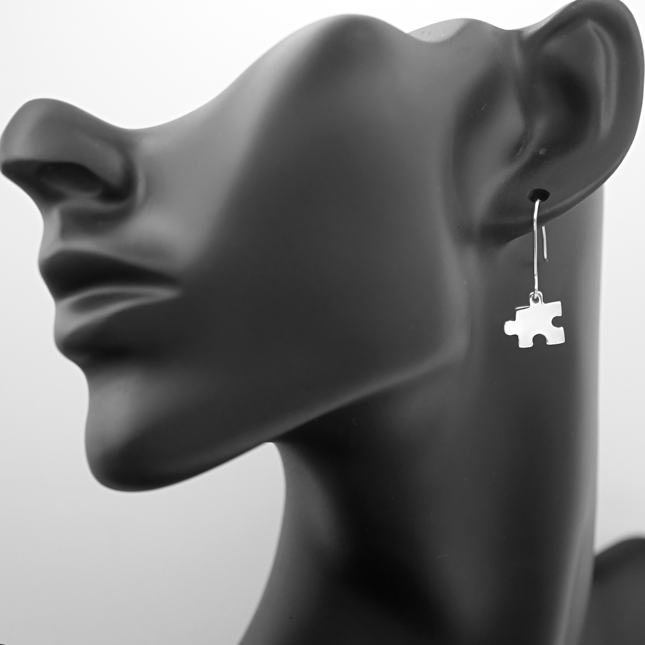 Jigsaw Earrings - Handmade Sterling Silver Puzzle Earrings by Purplefish Designs