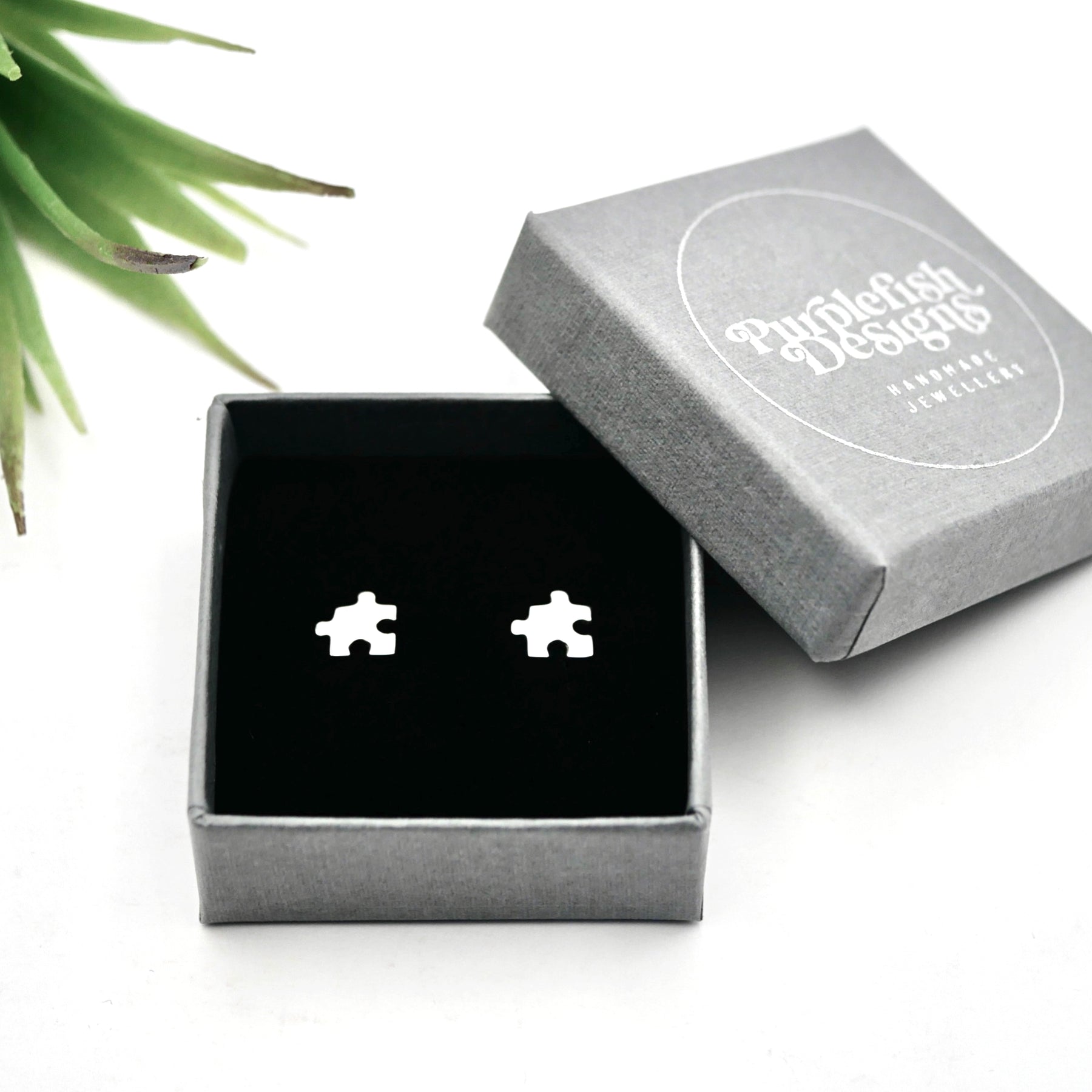 Jigsaw Studs - Handmade Sterling Silver Puzzle Earrings