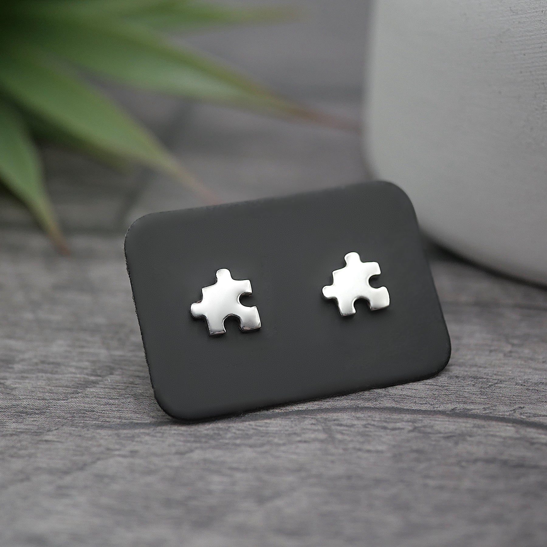 Jigsaw Studs - Handmade Sterling Silver Puzzle Earrings