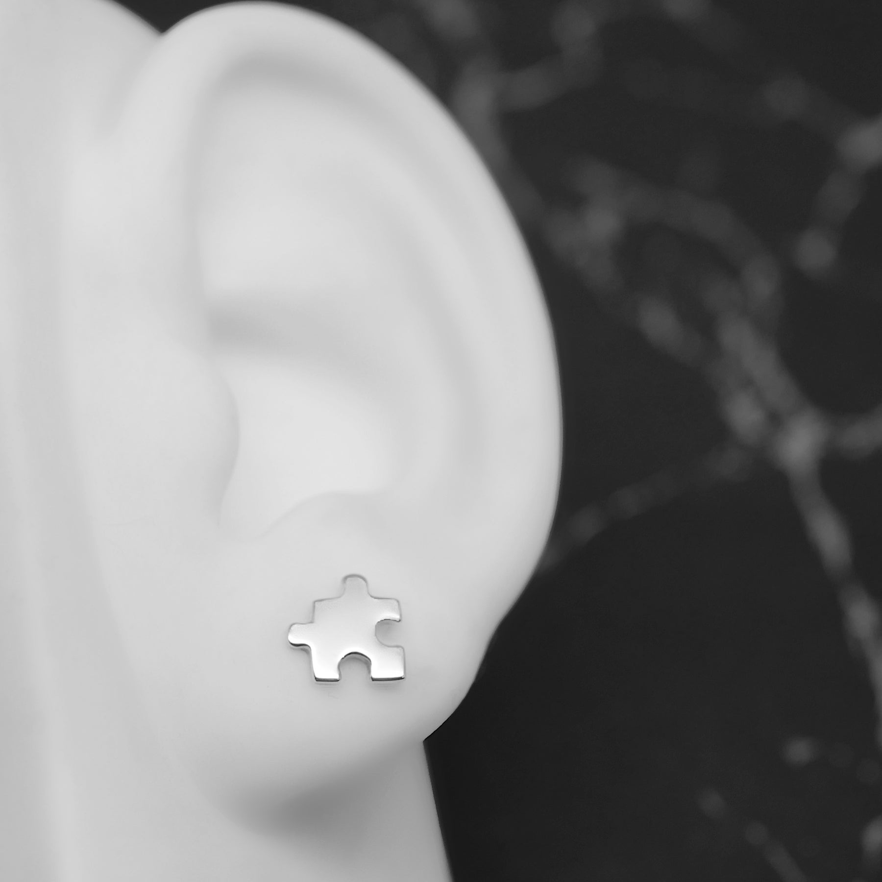Jigsaw Studs - Handmade Sterling Silver Puzzle Earrings