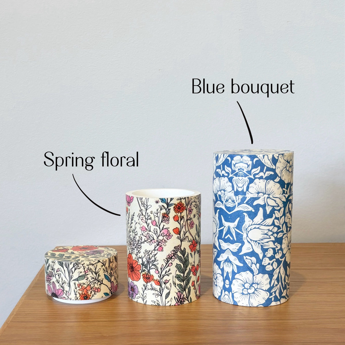 Decoupaged lidded jar
