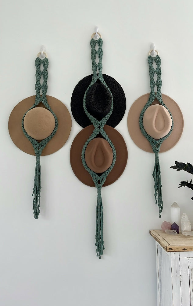 Macrame Hat Hanger Set of 3