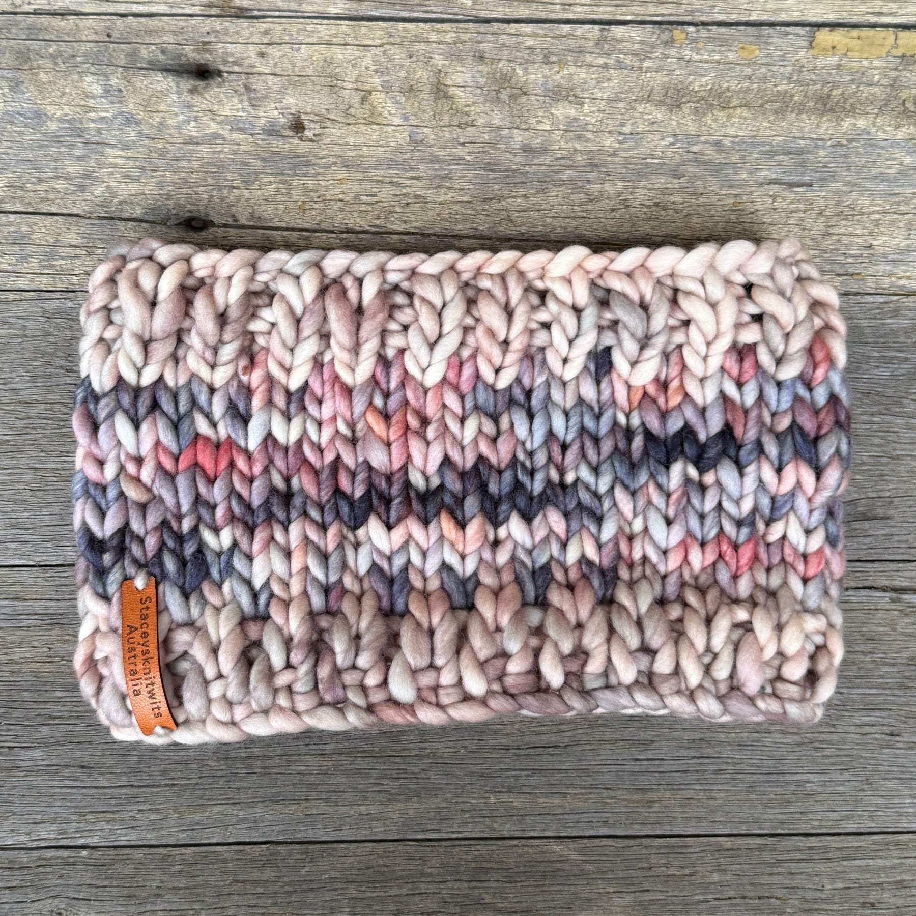Hand Knitted Headband, Stretchy Soft Merino Headband