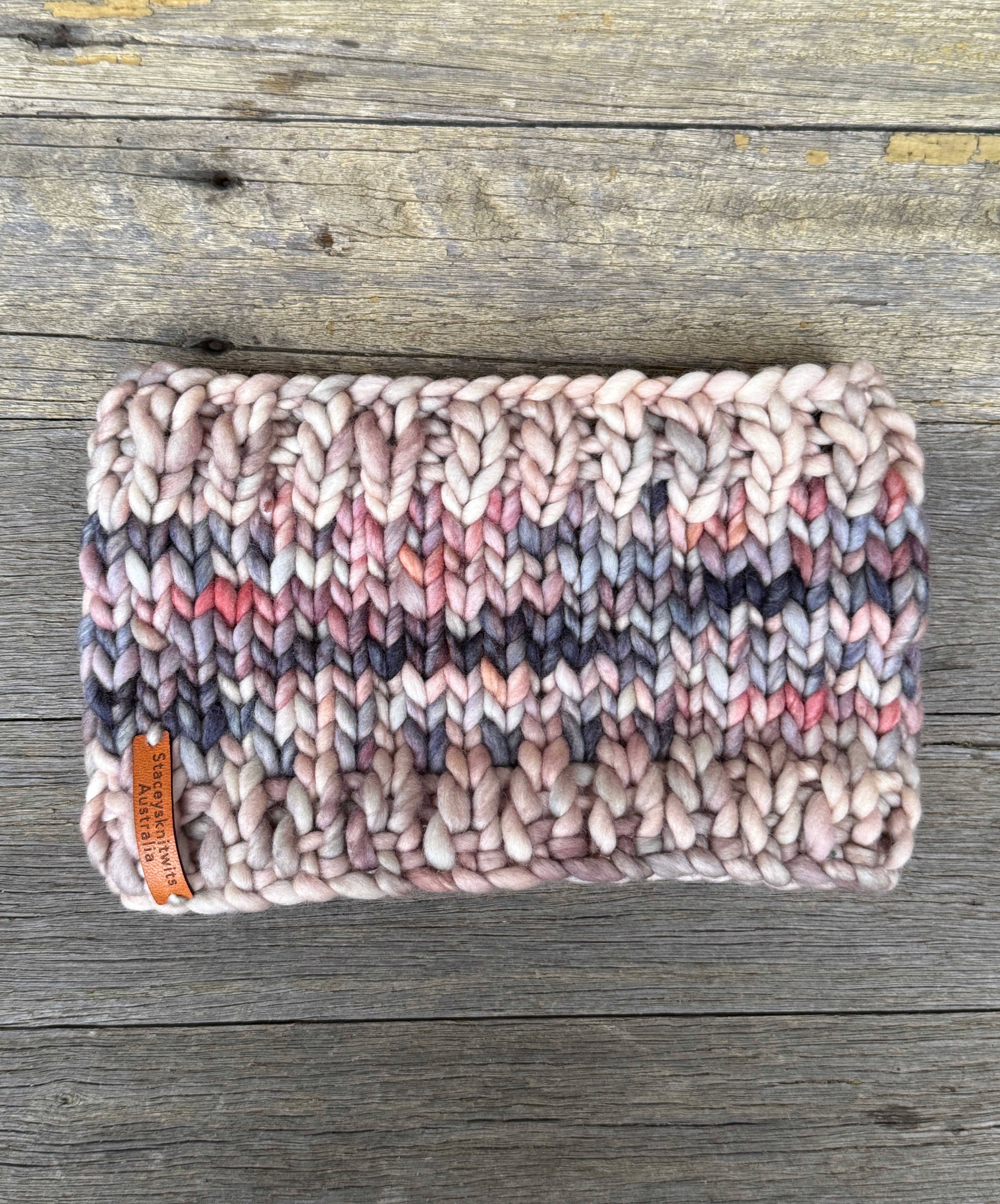 Hand Knitted Headband, Stretchy Soft Merino Headband