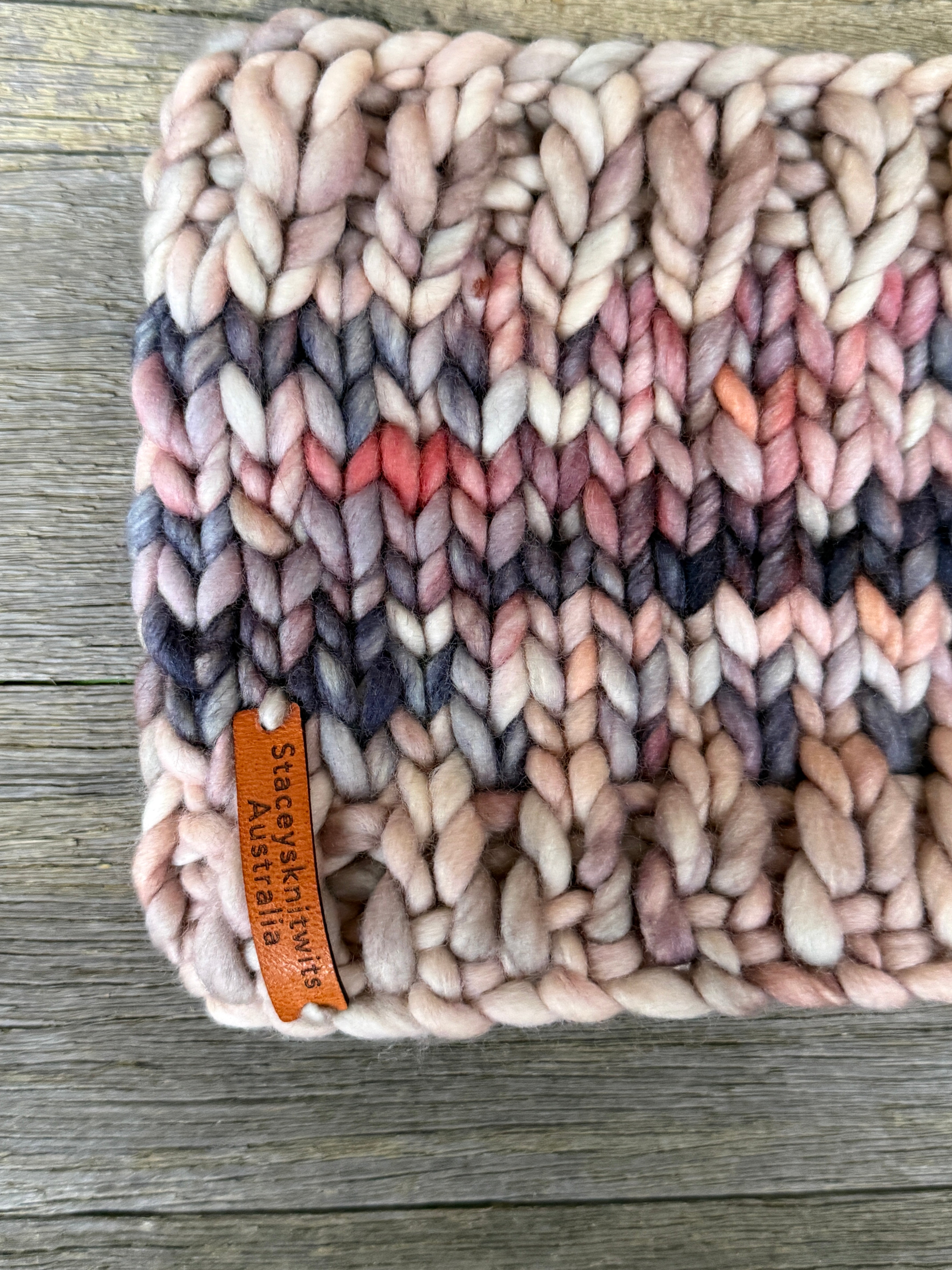 Hand Knitted Headband, Stretchy Soft Merino Headband