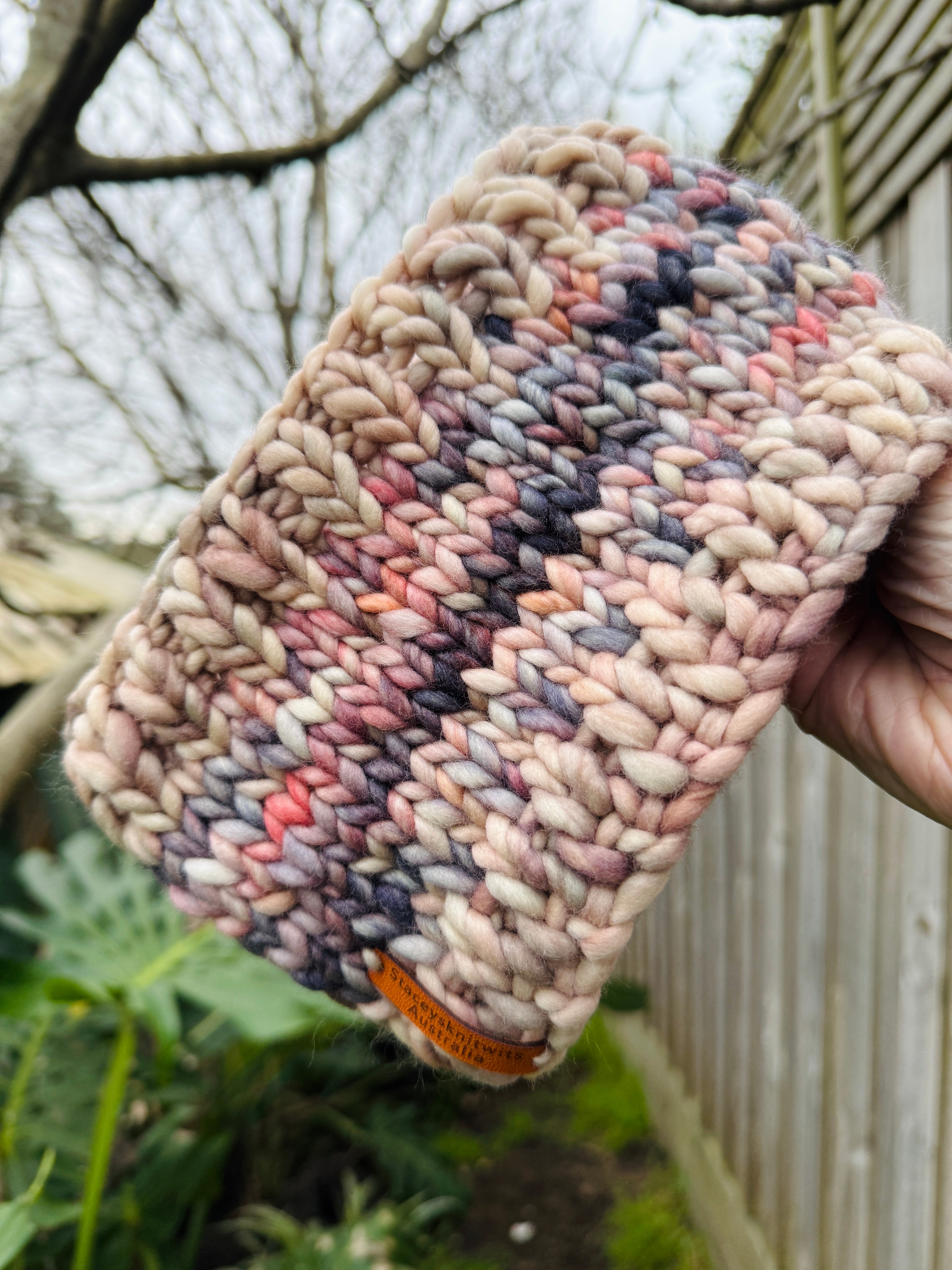 Hand Knitted Headband, Stretchy Soft Merino Headband