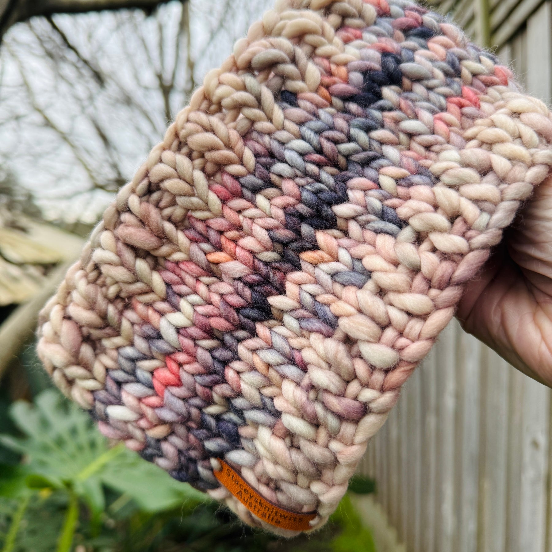 Hand Knitted Headband, Stretchy Soft Merino Headband