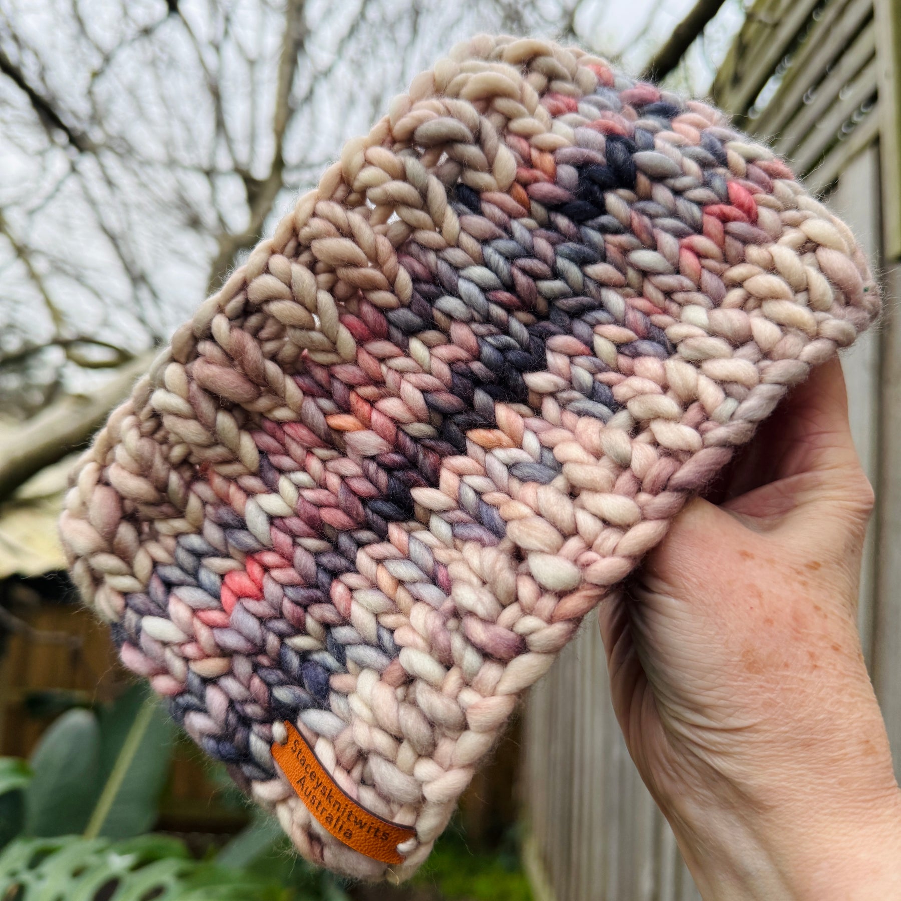 Hand Knitted Headband, Stretchy Soft Merino Headband