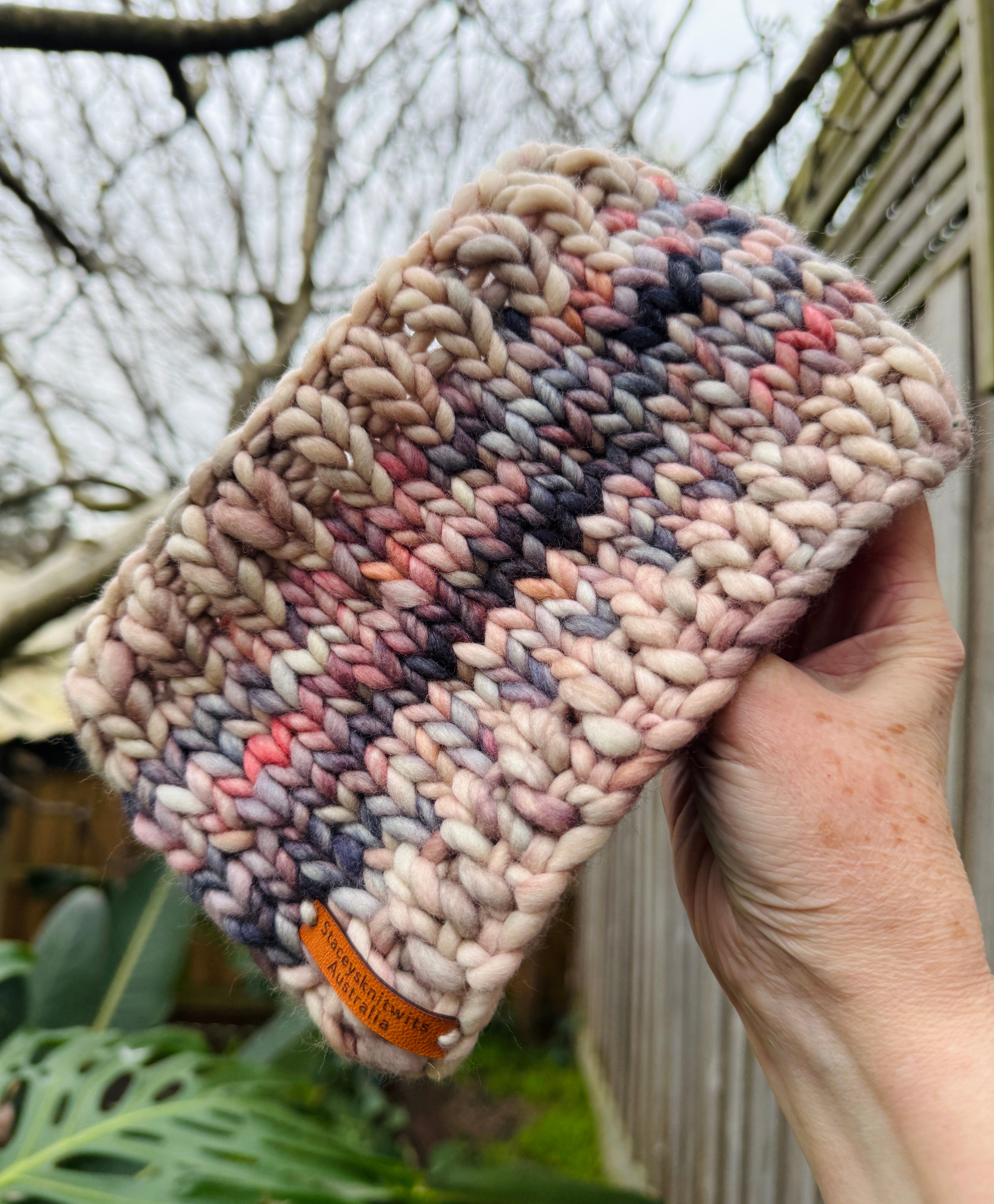 Hand Knitted Headband, Stretchy Soft Merino Headband