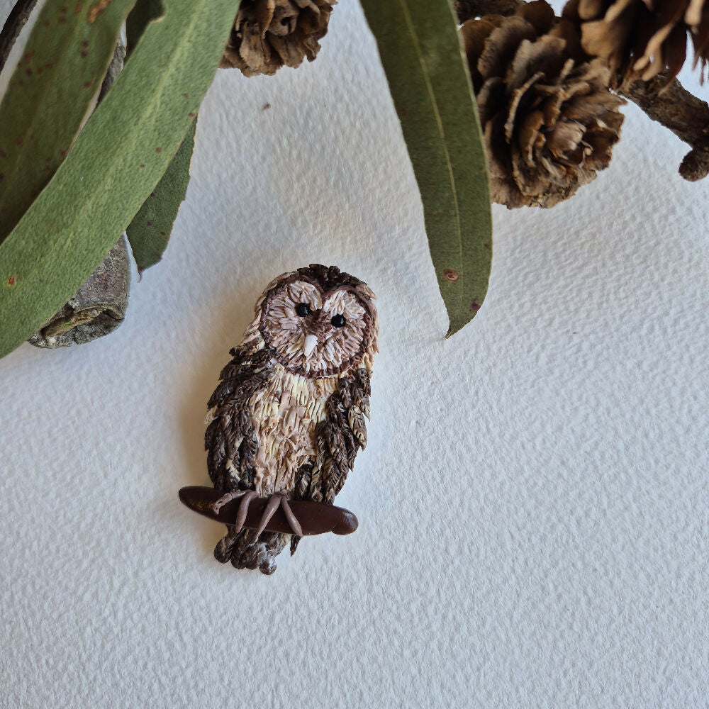 Mick Masked Owl Brooch