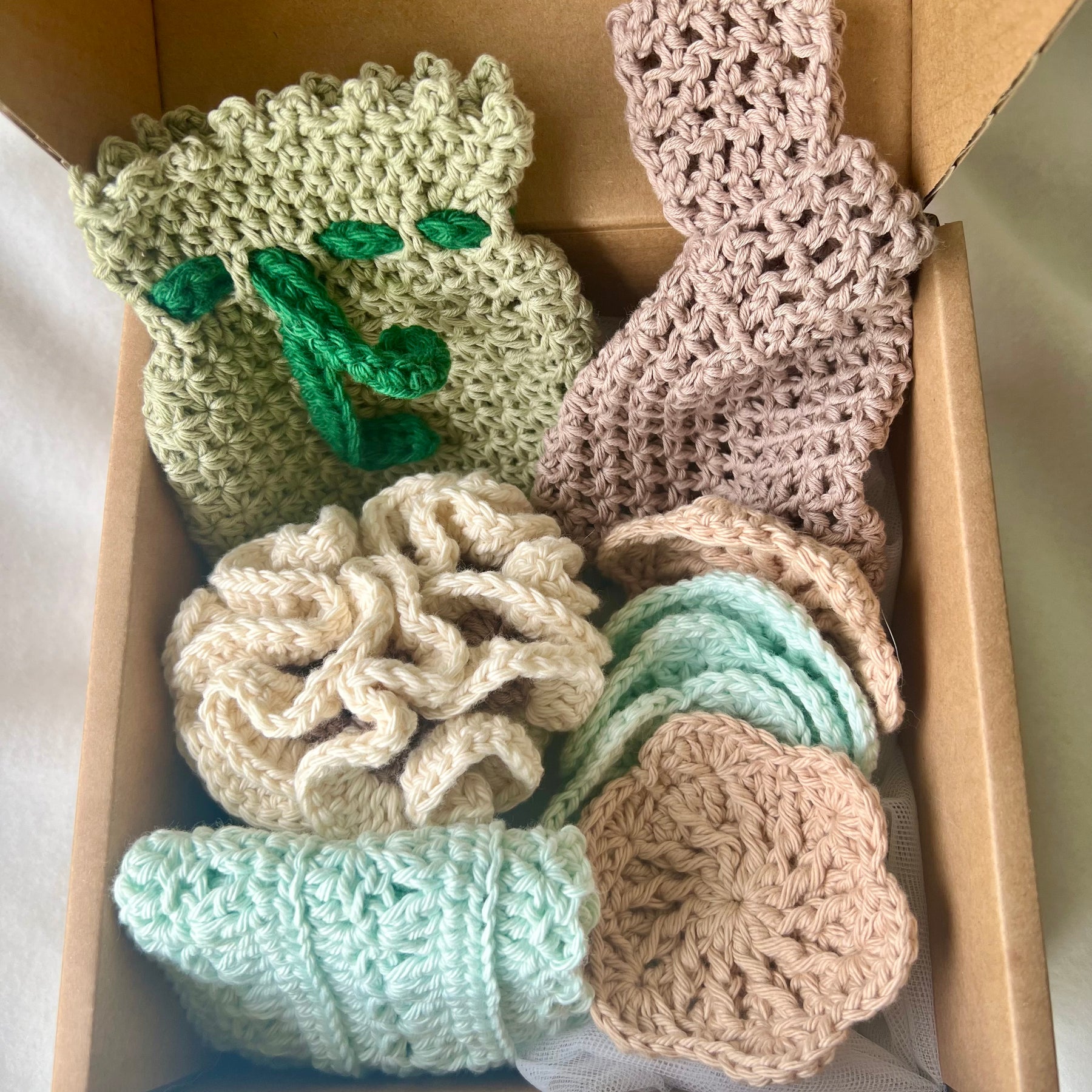 Self Care Gift Set, Crochet Bath Set, Eco Friendly Self Care Gift, Beach House Gift