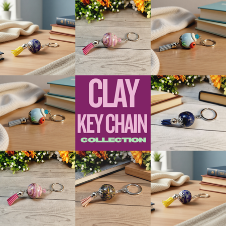 Polymer Clay Key Chain – Multiple Designs Available
