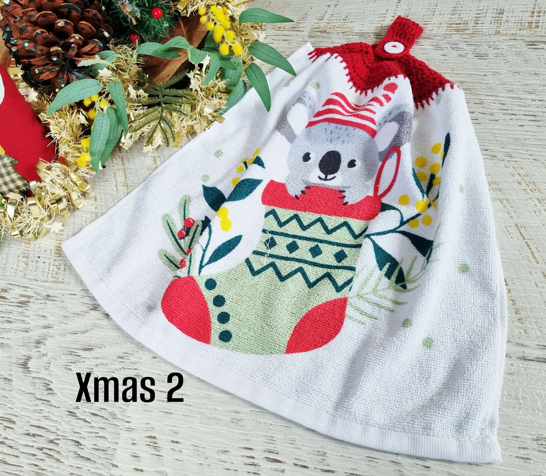 Kitchen Hand Towel | Christmas | Hanging | SINGLE LAYER - 9 Styles