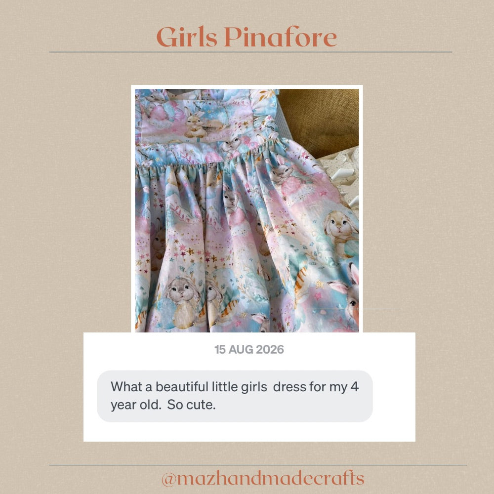 PRE-ORDER | baby/toddler pinafores in various prints